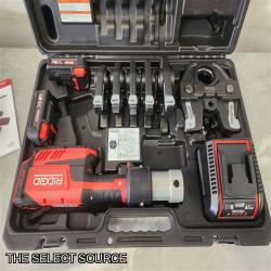 Phoenix NEW RIDGID RP 351 ProPress Inline Standard Press Tool Kit (Includes Case + 2  18V Lio-Ion Batteries + Charger + 6 Press Tool Jaws