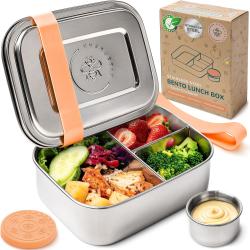 Lot of 25 - NEW Everusely Stainless Steel Bento Lunch Boxes w/ Sauce Containers - LOT MSRP $975
