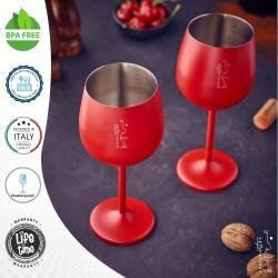 Gusto Nostro Stainless Steel Wine Glass - 18 oz - (Set of 2, Variety Colors) (LOT OF 57 BOXES)