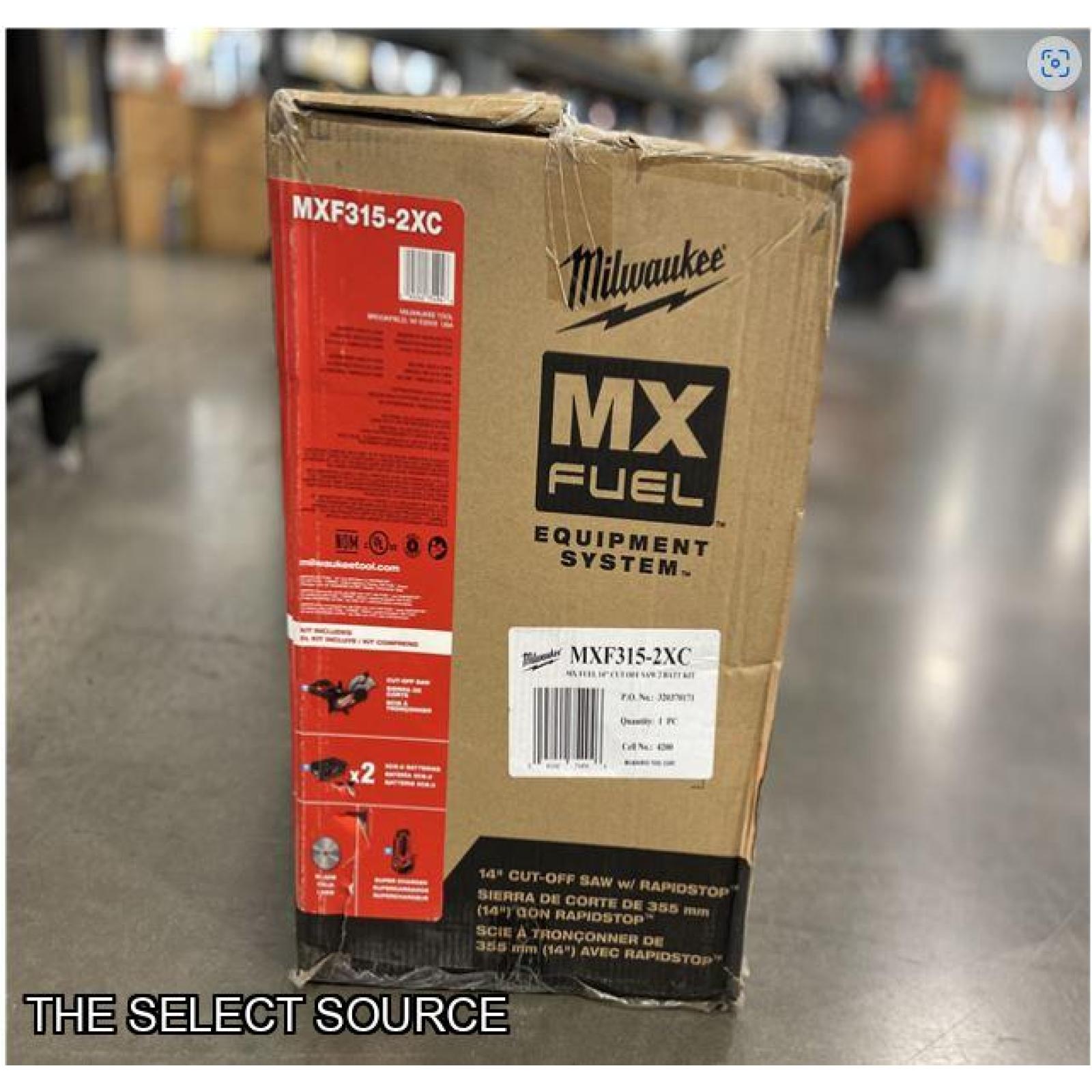 DALLAS LOCATION - Milwaukee MX FUEL Lithium-Ion 14 in. Cut Off Saw Kit with RAPIDSTOP Brake w/ (2) FORGE XC8.0 Batteries & (1) MX FUEL Super Charger