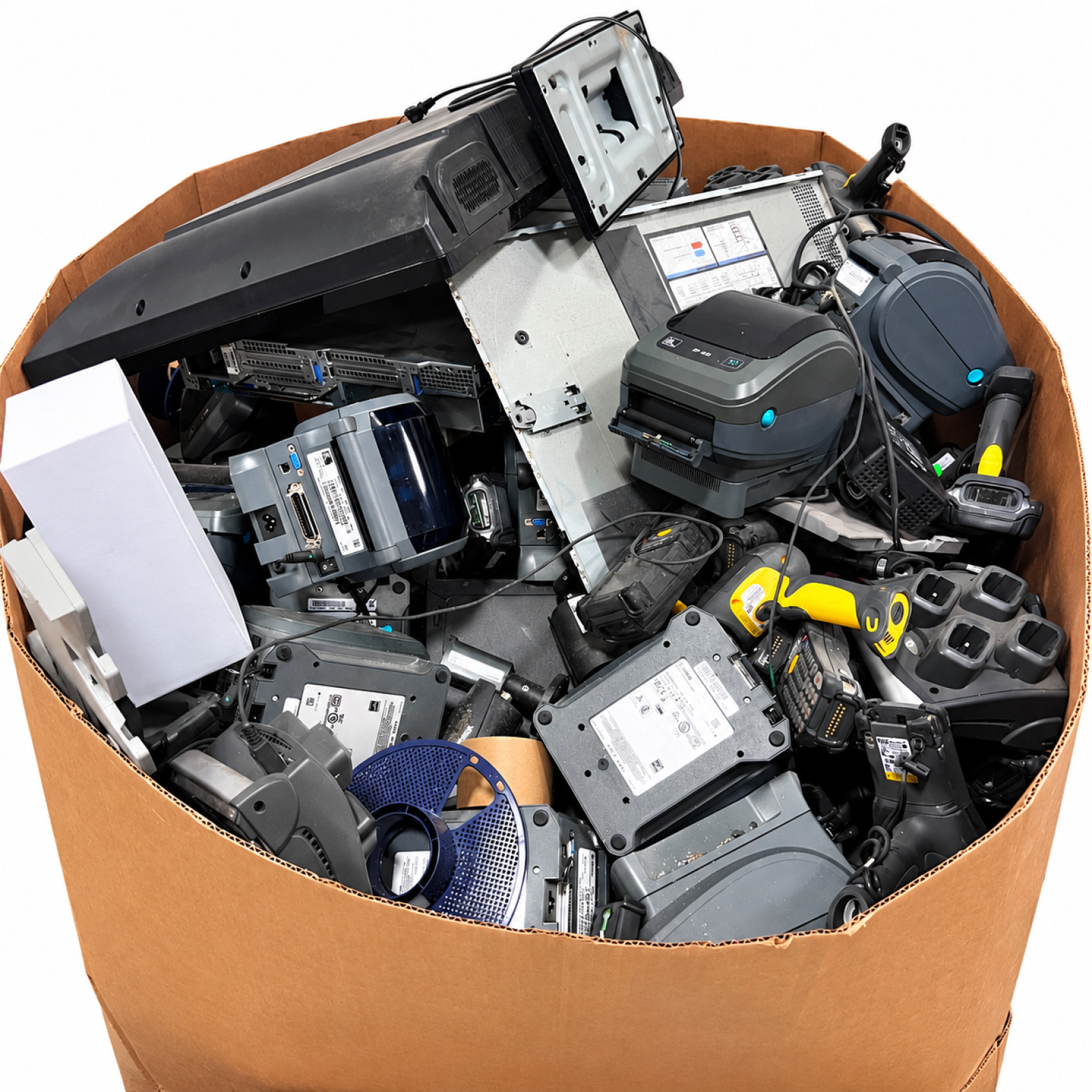 USED Mixed IT Equipment Gaylord – Zebra Printers, Handheld Scanners & More