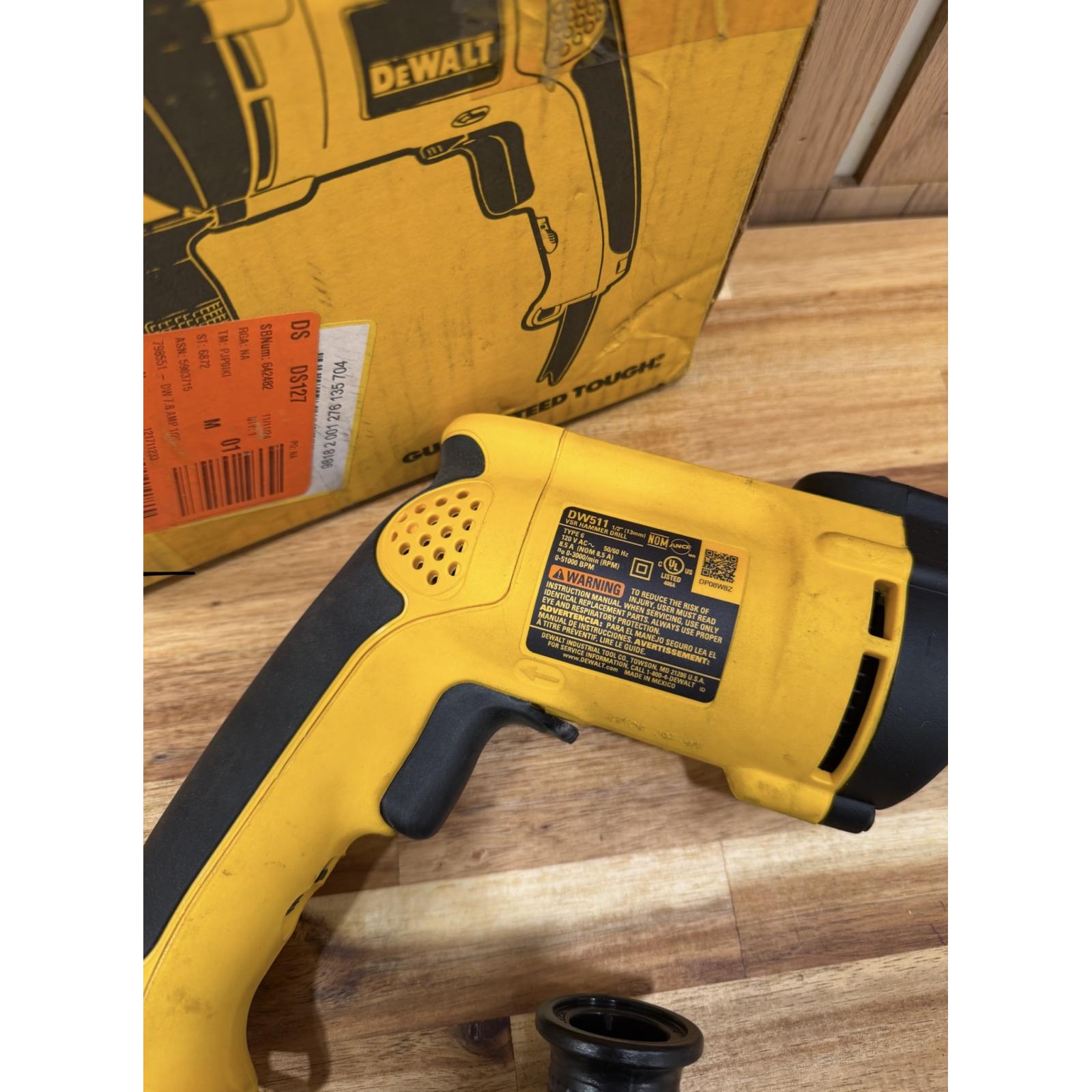 DEWALT 7.8 Amp Corded 1/2 in. Variable Speed Reversible Hammer Drill
