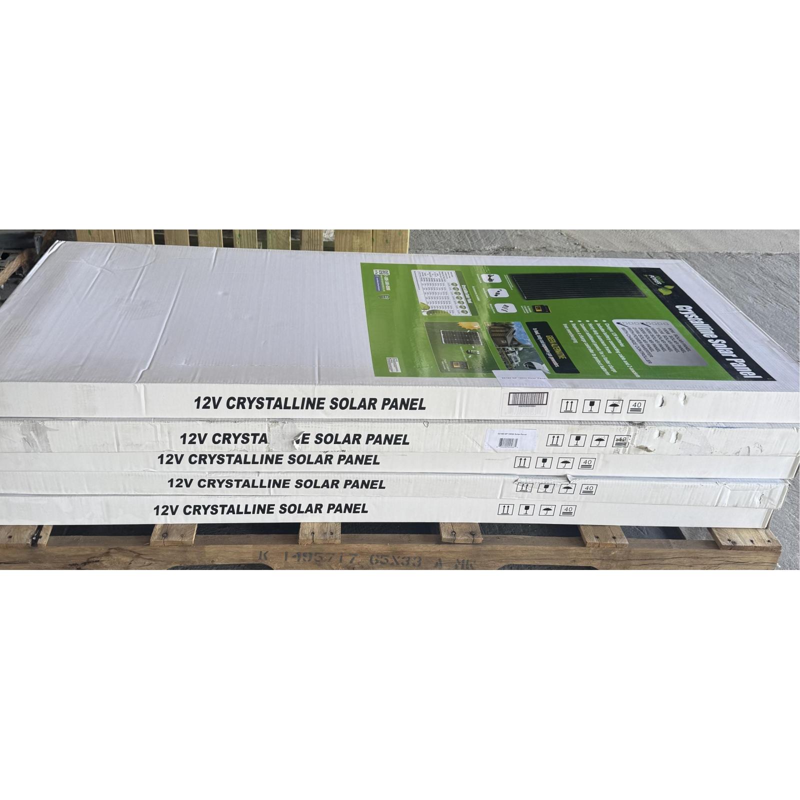 Springtown Location- Pallet of 5 NEW 12V Crystalline Solar Panels