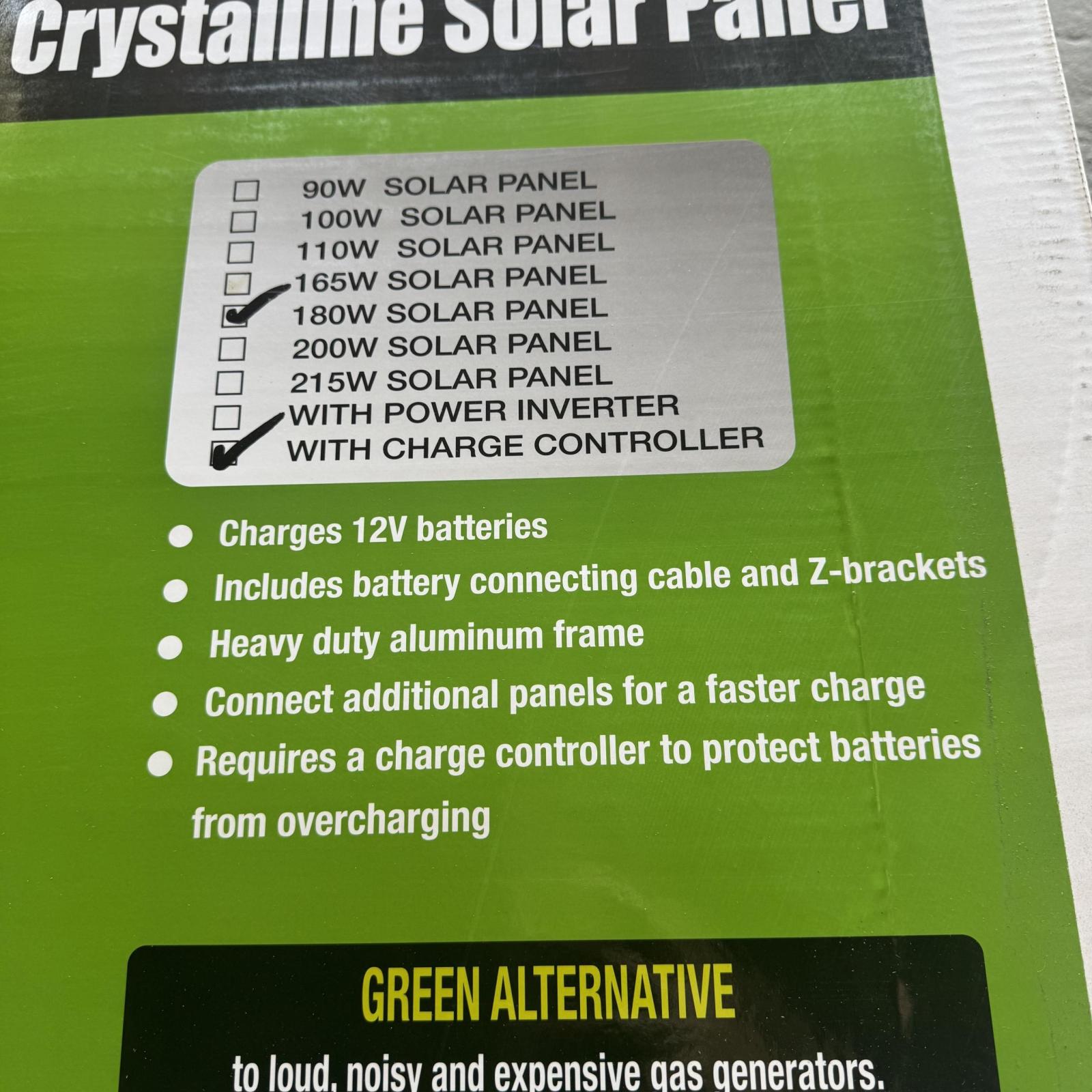 Springtown Location- Pallet of 5 NEW 12V Crystalline Solar Panels