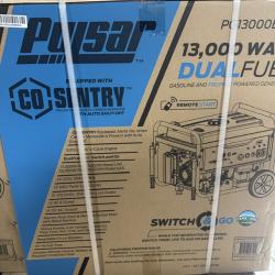 Springtown Location- NEW Pulsar 13,000/10,000 -Watt Dual-Fuel Gasoline & Propane w/ Push to Start Portable Home Generator