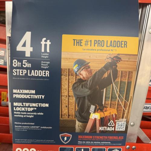 Springtown Location- 12 Werner Ladders- 4 Ft. Ladder Height- Step Ladder - 8 ft. 5 inch Average Reach Height
