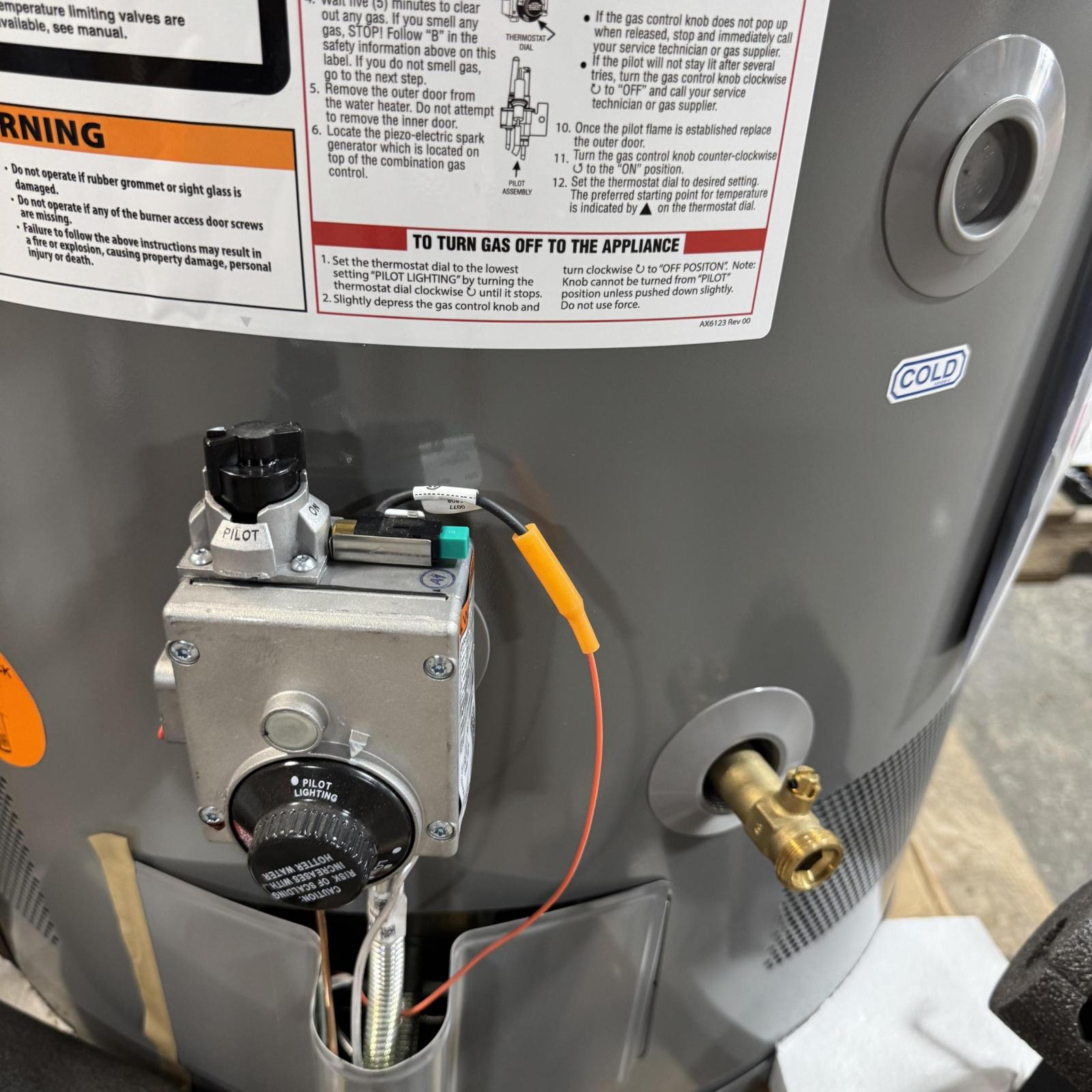 Springtown Location-Rheem 75 Gallon Natural Gas Water Heater