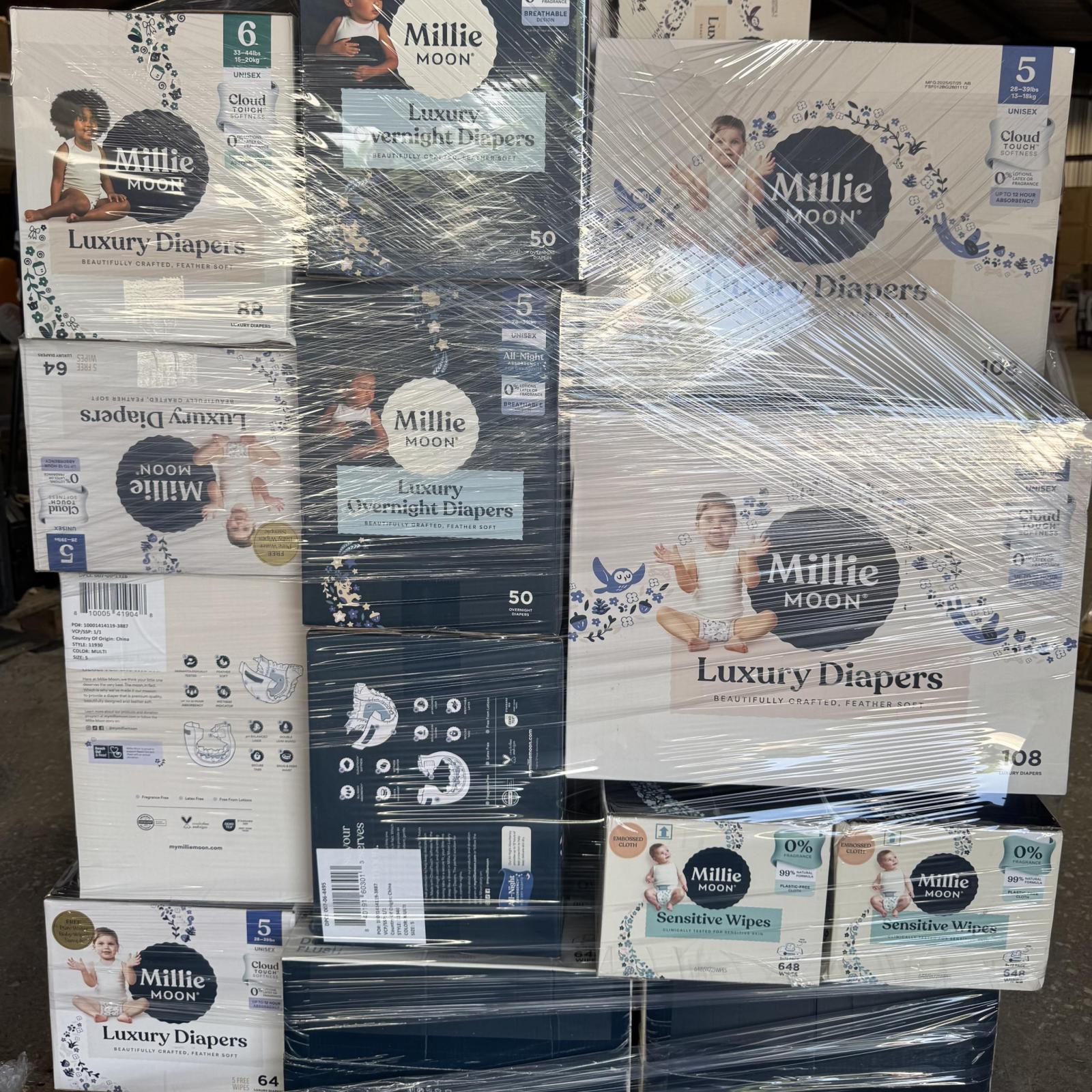 Springtown Location- Bullseye Mixed Diaper & Wipe’s Pallet (Approx 50 items)