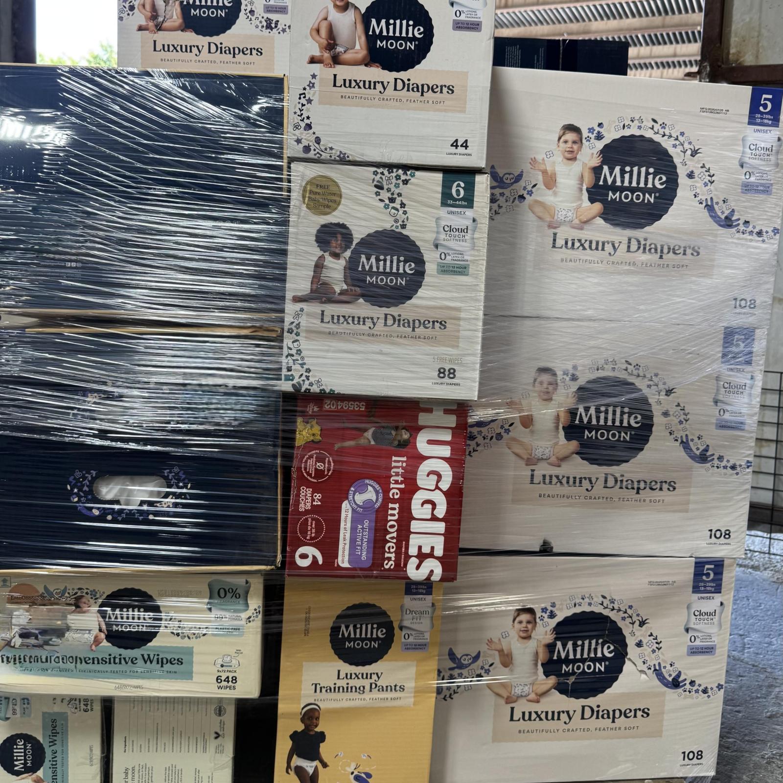 Springtown Location- Bullseye Mixed Diaper & Wipe’s Pallet (Approx 50 items)