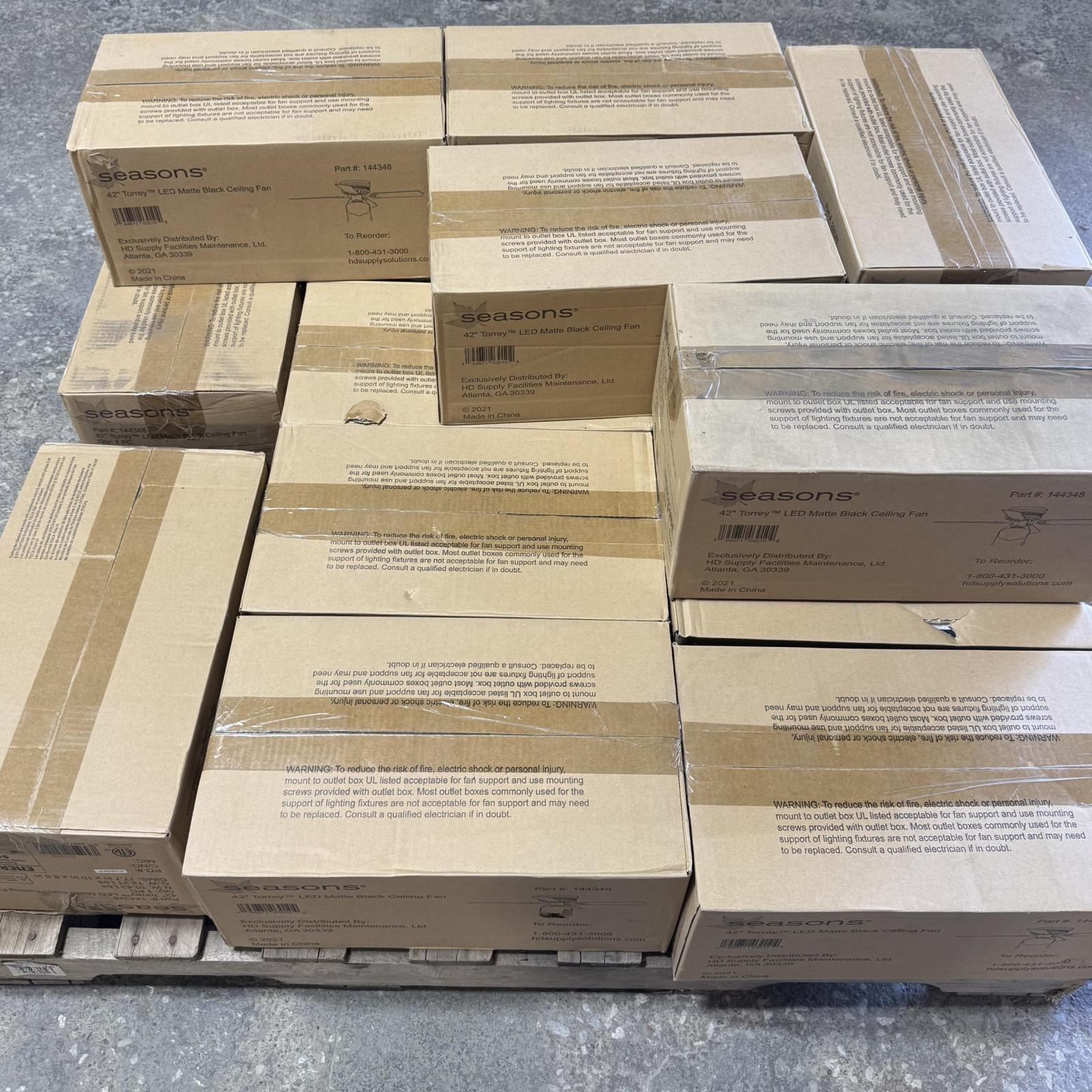 Springtown Location- 15 Total Seasons 42” Ceiling Fans- New in Box