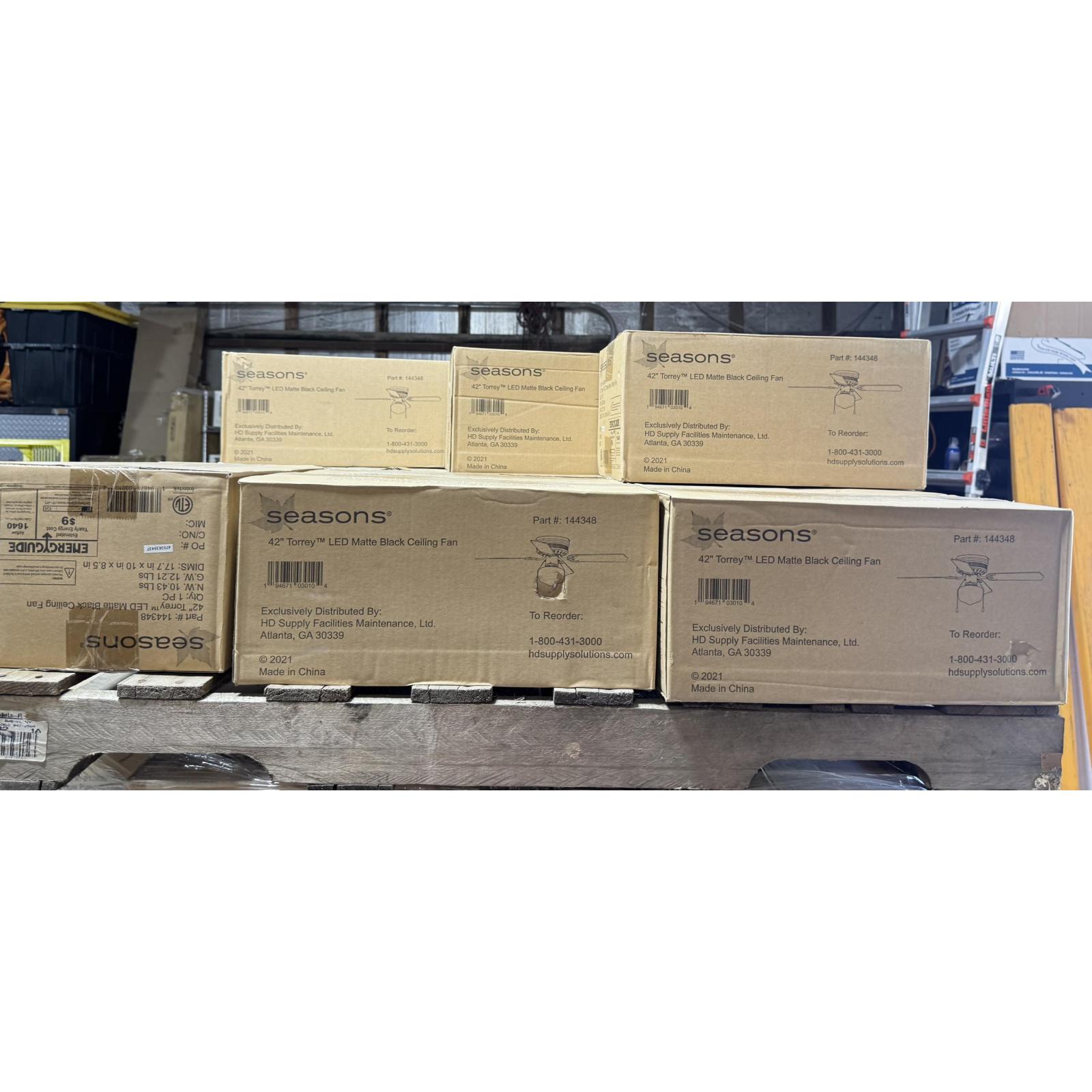 Springtown Location- 15 Total Seasons 42” Ceiling Fans- New in Box