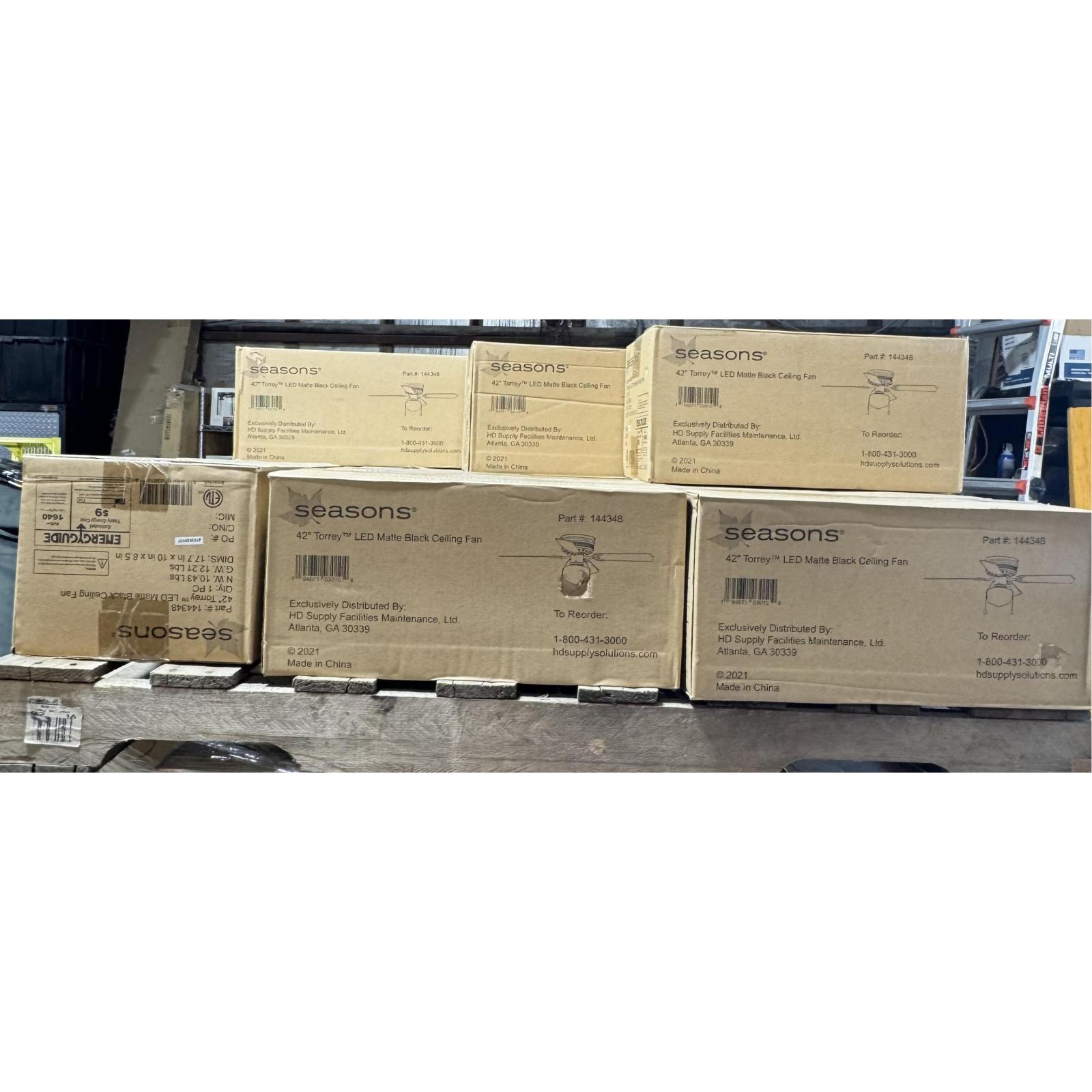Springtown Location- 15 Total Seasons 42” Ceiling Fans- New in Box