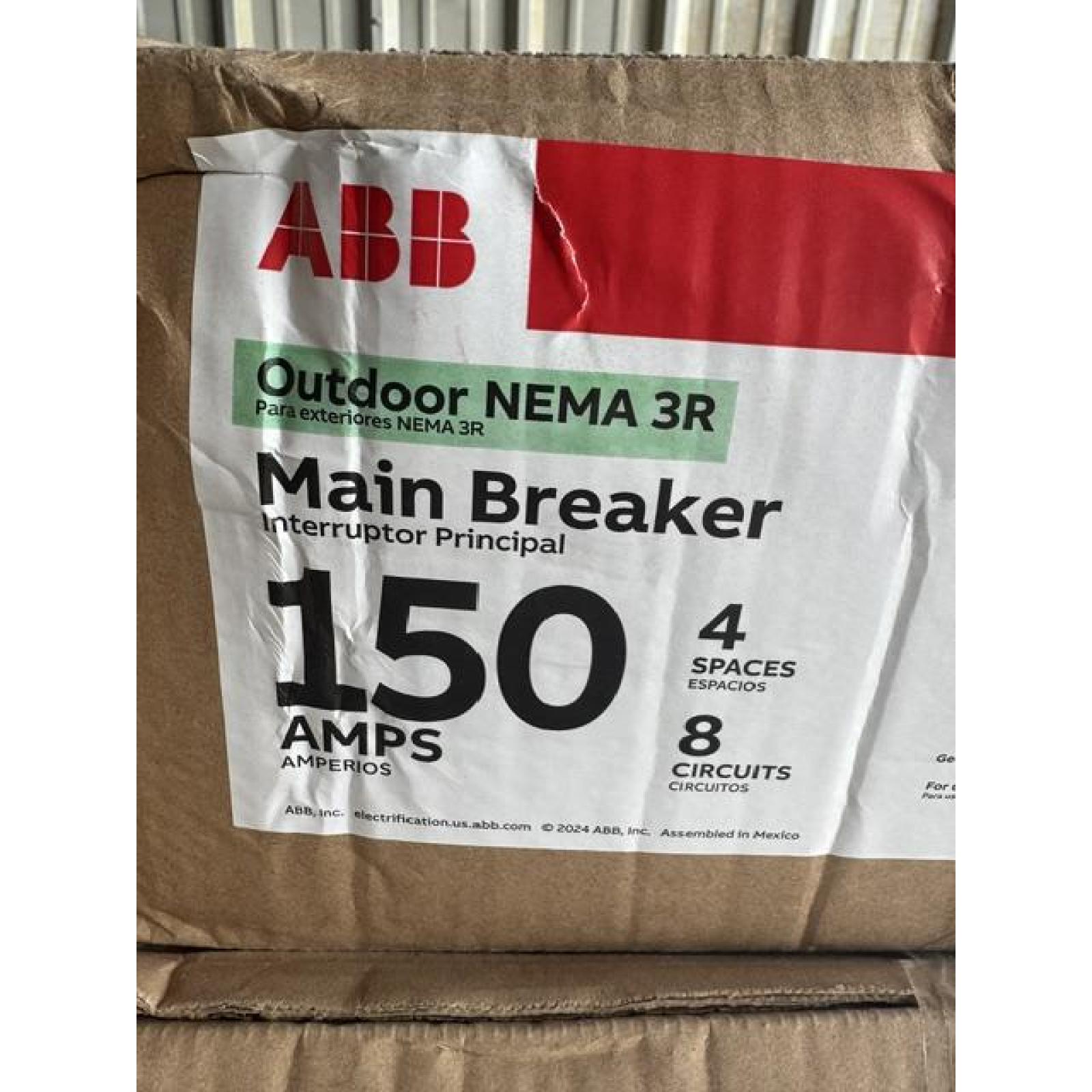 Springtown Location-12 ABB TSMRQ415CSCUGP Outdoor 150 Amp 4-Space 8-Circuit Main Breaker Ringless