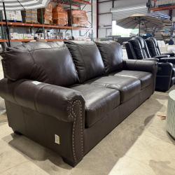 LEATHER BROWN SOFA CLASSIC