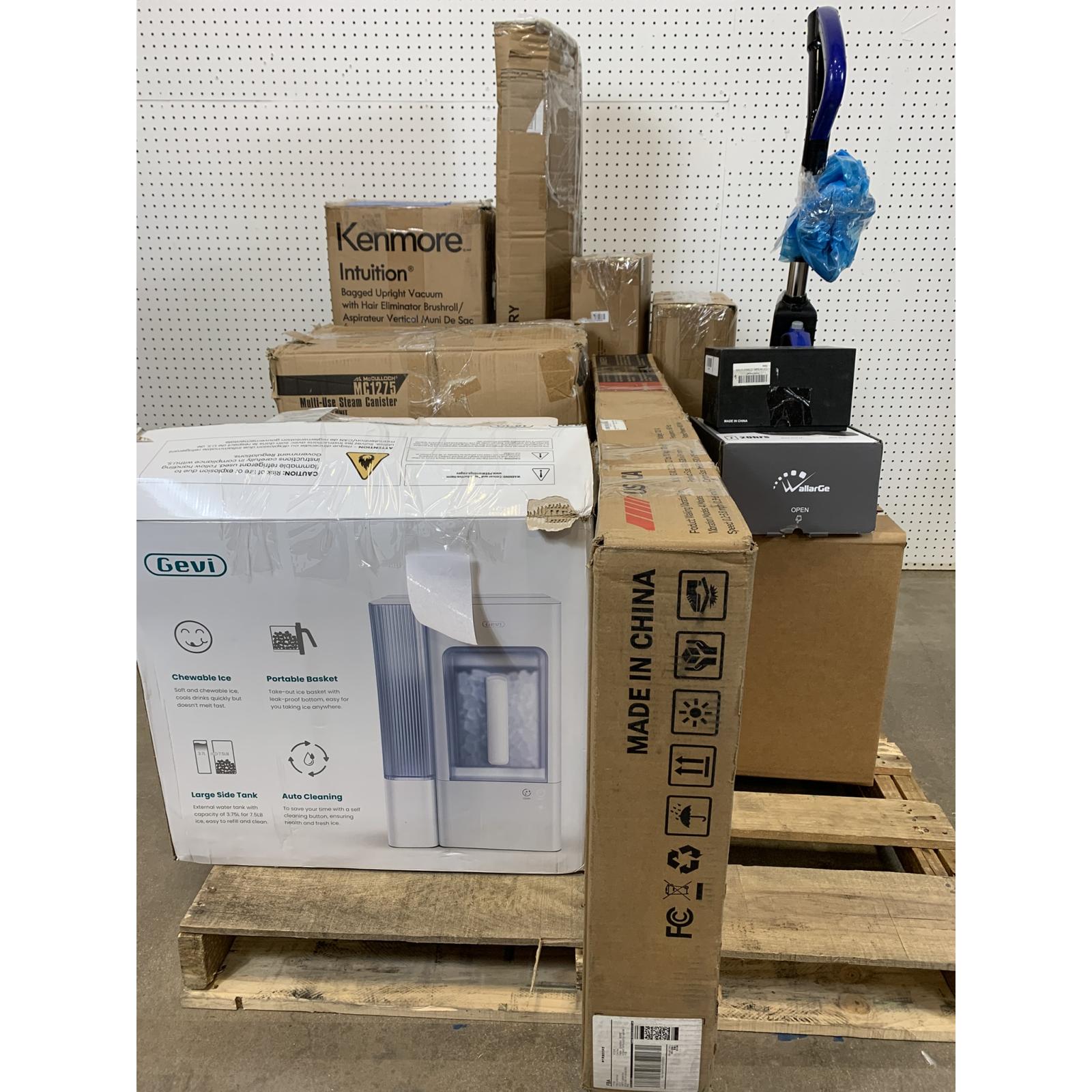 LOT OF 12 - Mixed Used AS-IS Returns Lot – Vacuums, Air Fryer Oven, Ice Maker, Steam Cleaner – $1,926 MSRP