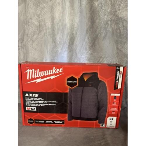 Springtown Location-Milwaukee M102G-212X M12 12V Heated AXIS Jacket Kit - Gray XXL
