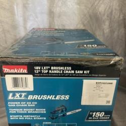 Springtown Location-Makita XCU10SM1 18V LXT Brushless Cordless 12 Top Handle Chain Saw