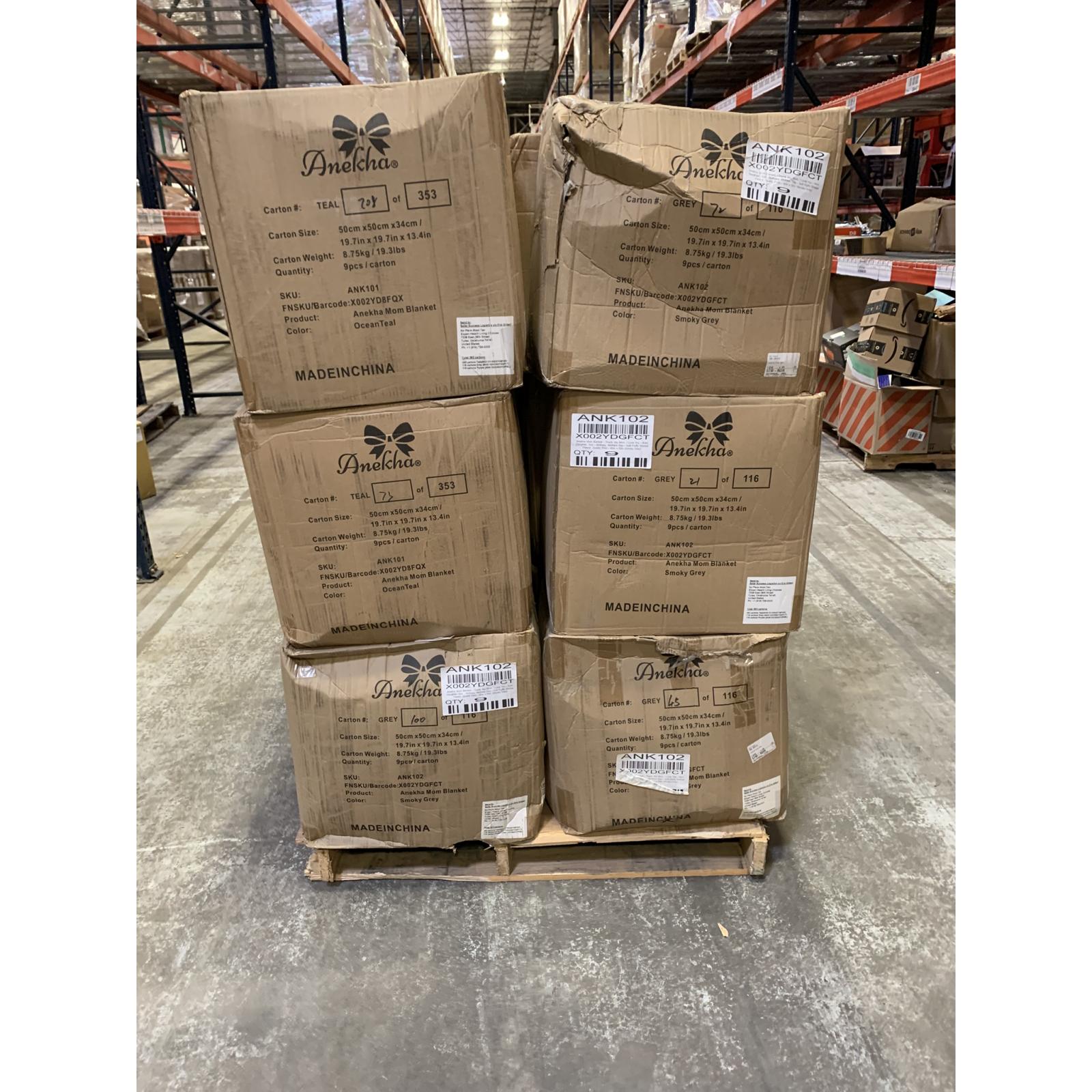 18 CASES OF NEW THROW BLANKETS
