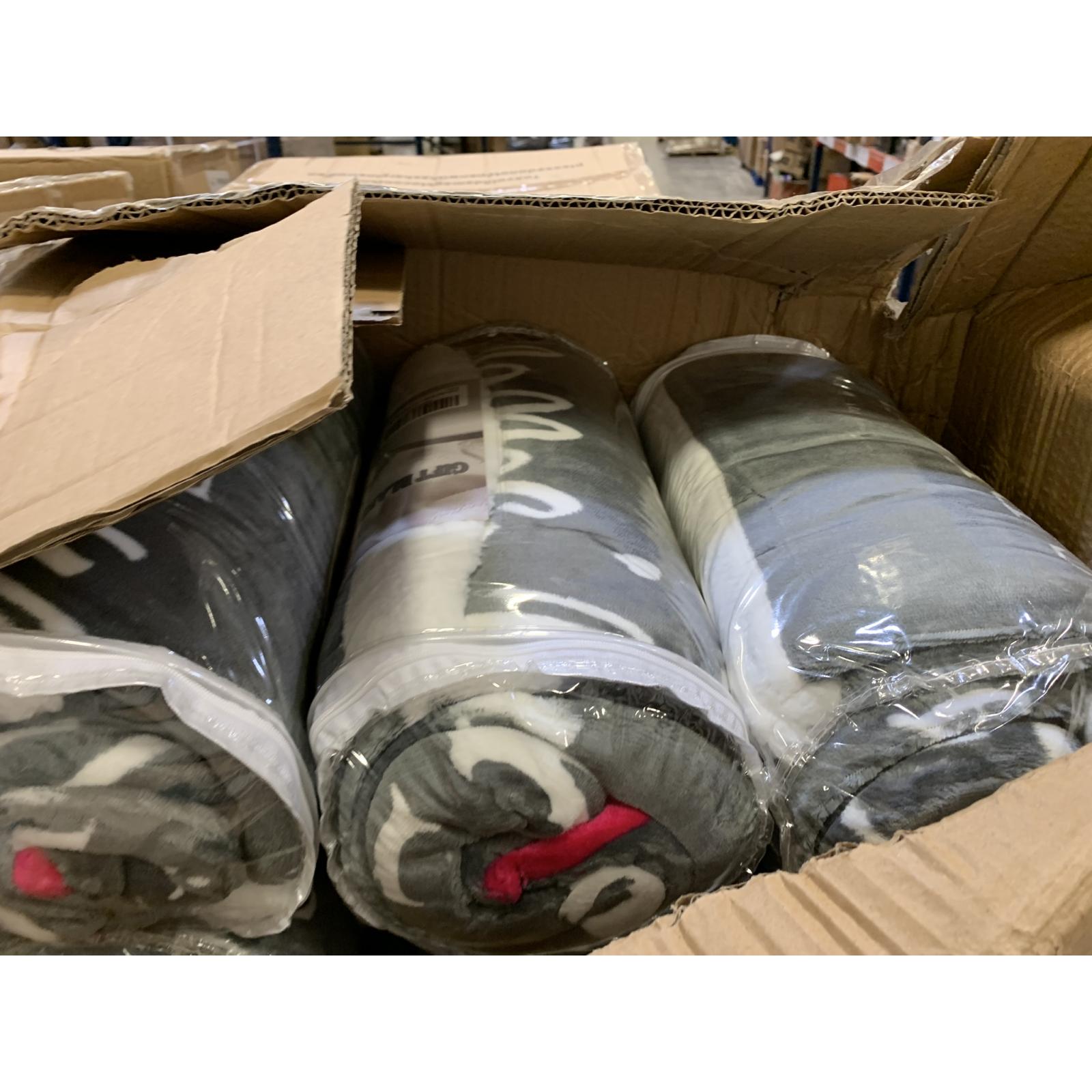 18 CASES OF NEW THROW BLANKETS