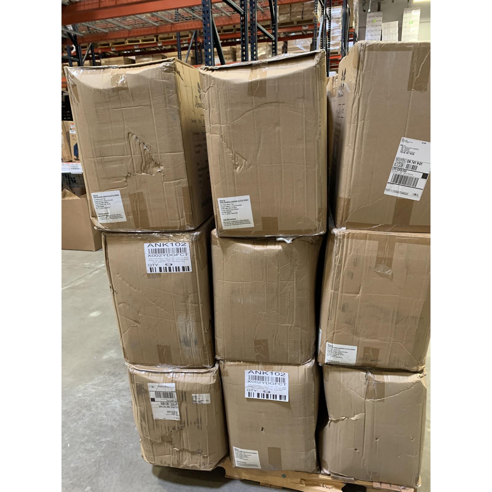 18 CASES OF NEW THROW BLANKETS