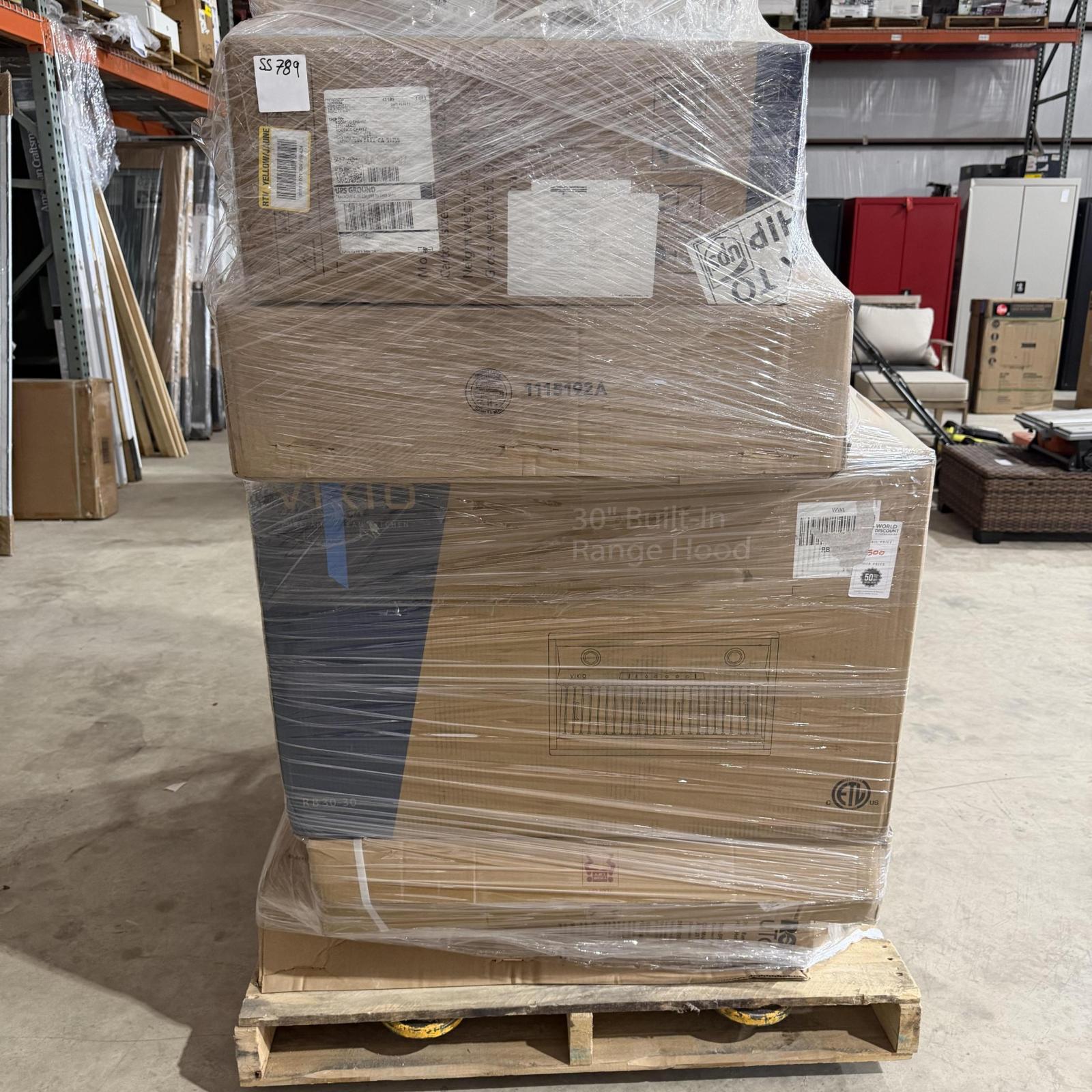 RANGE HOODS PALLETS