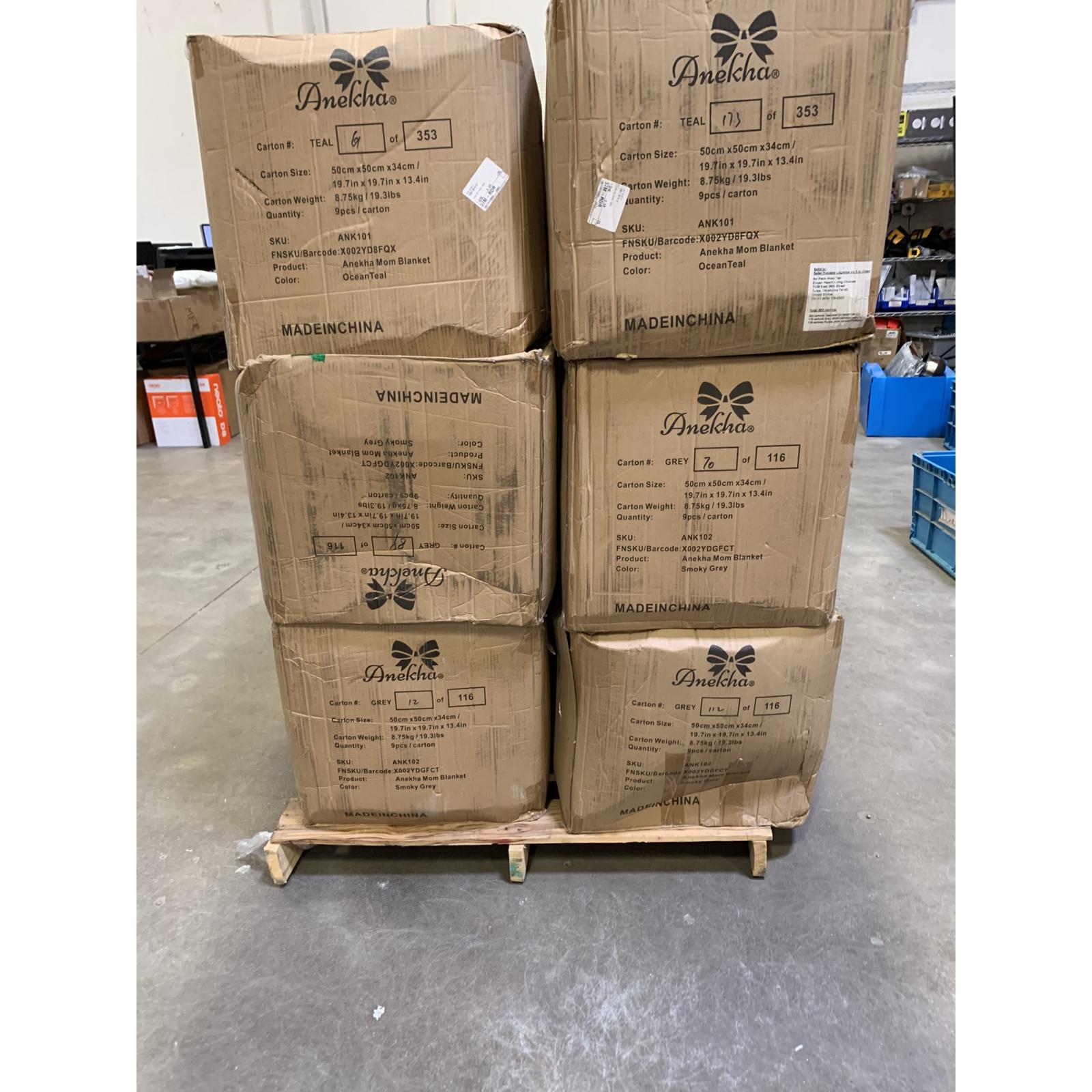 18 CASES OF NEW THROW BLANKETS