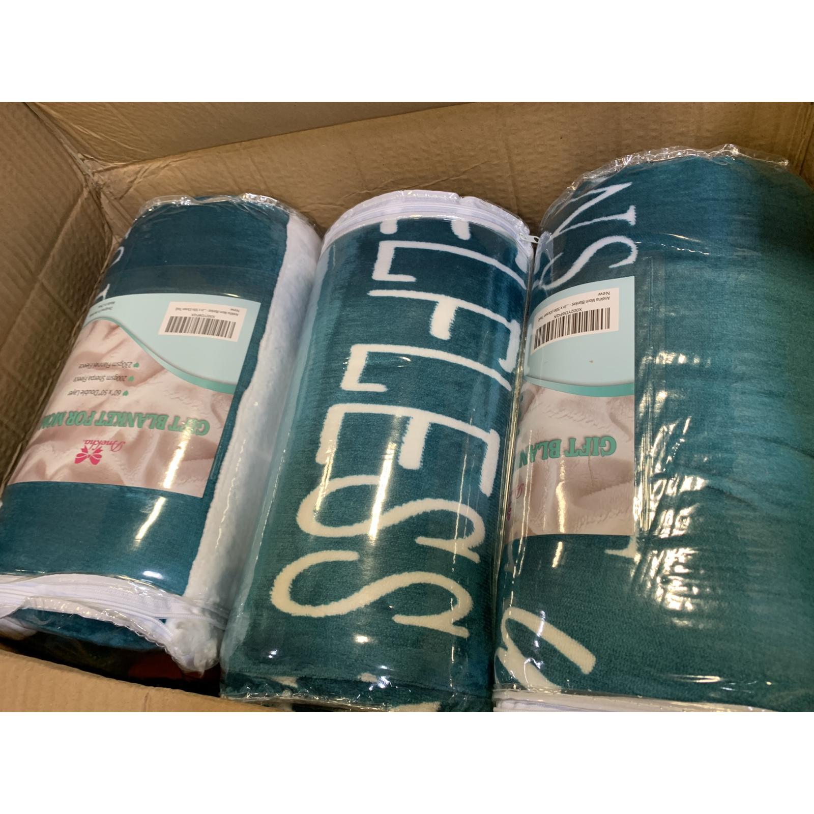 18 CASES OF NEW THROW BLANKETS