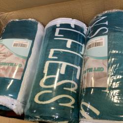 18 CASES OF NEW THROW BLANKETS