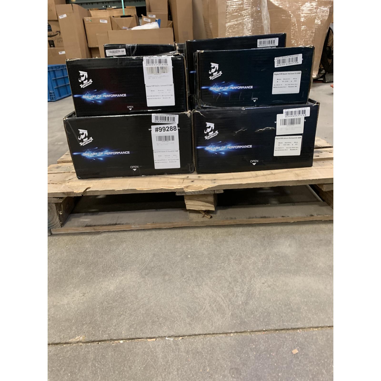 PALLET OF 12 CAPTAIN BOAT PROPELLERS