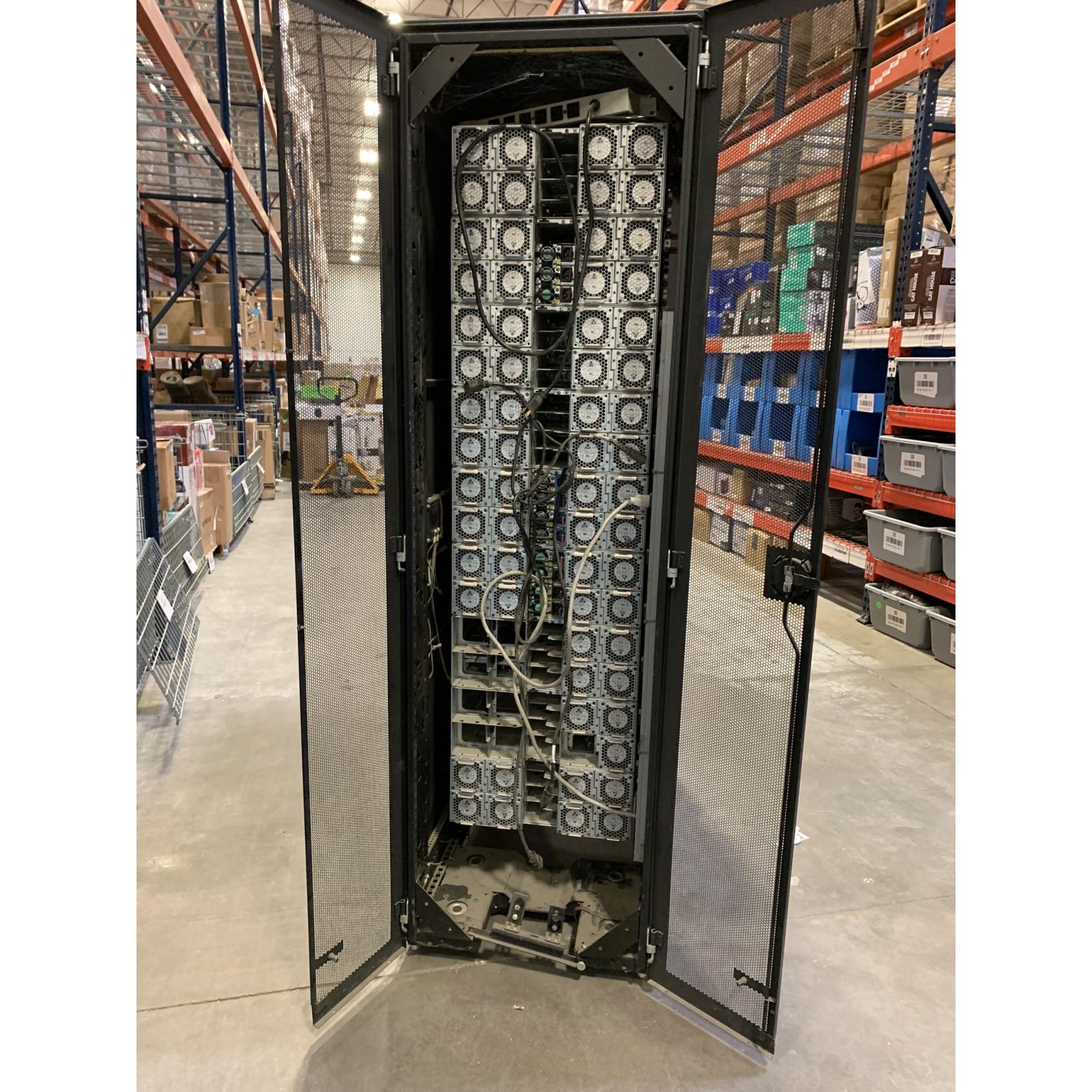 SERVER RACK AND INSTALLED EQUIPMENT AS PICTURED
