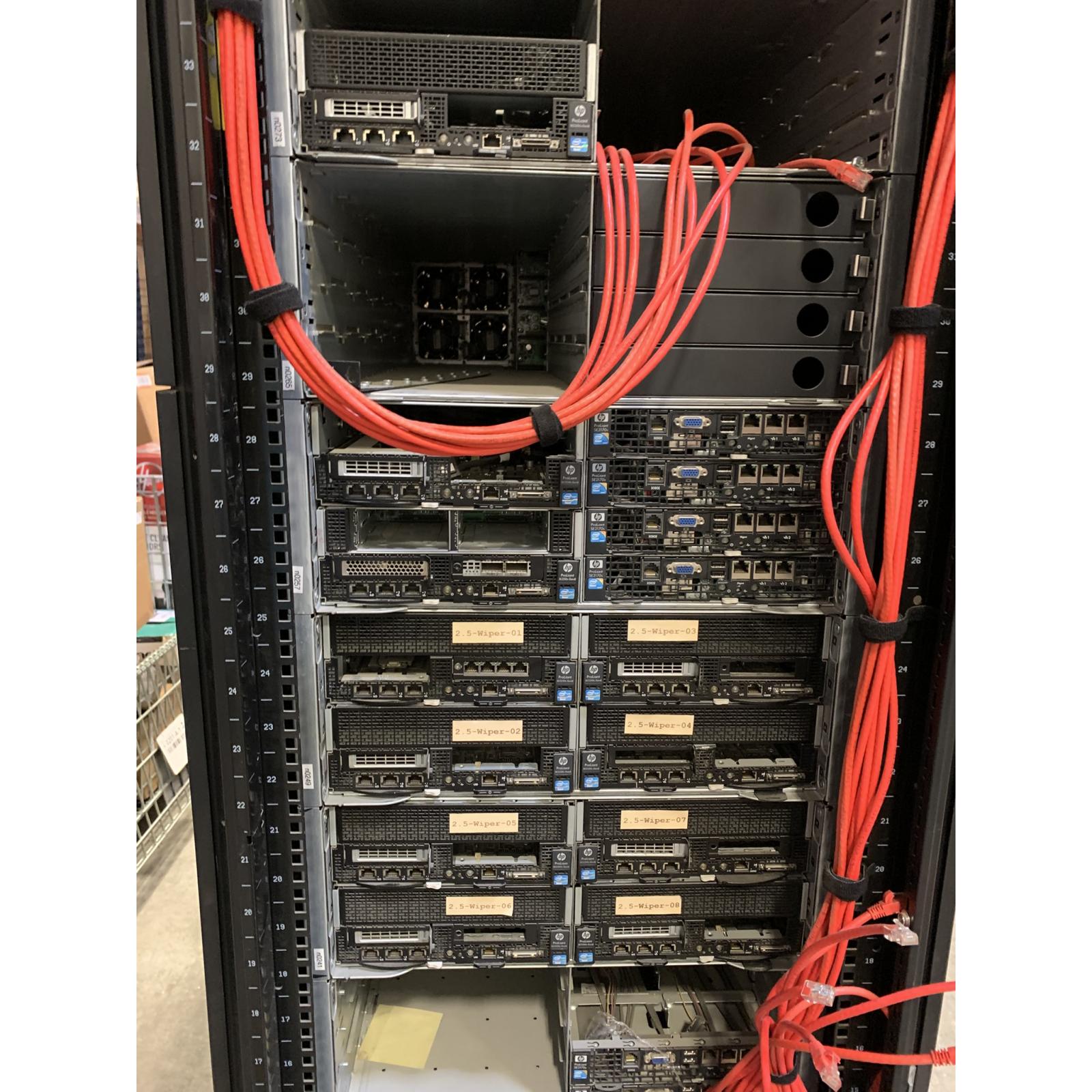SERVER RACK AND INSTALLED EQUIPMENT AS PICTURED