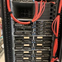 SERVER RACK AND INSTALLED EQUIPMENT AS PICTURED