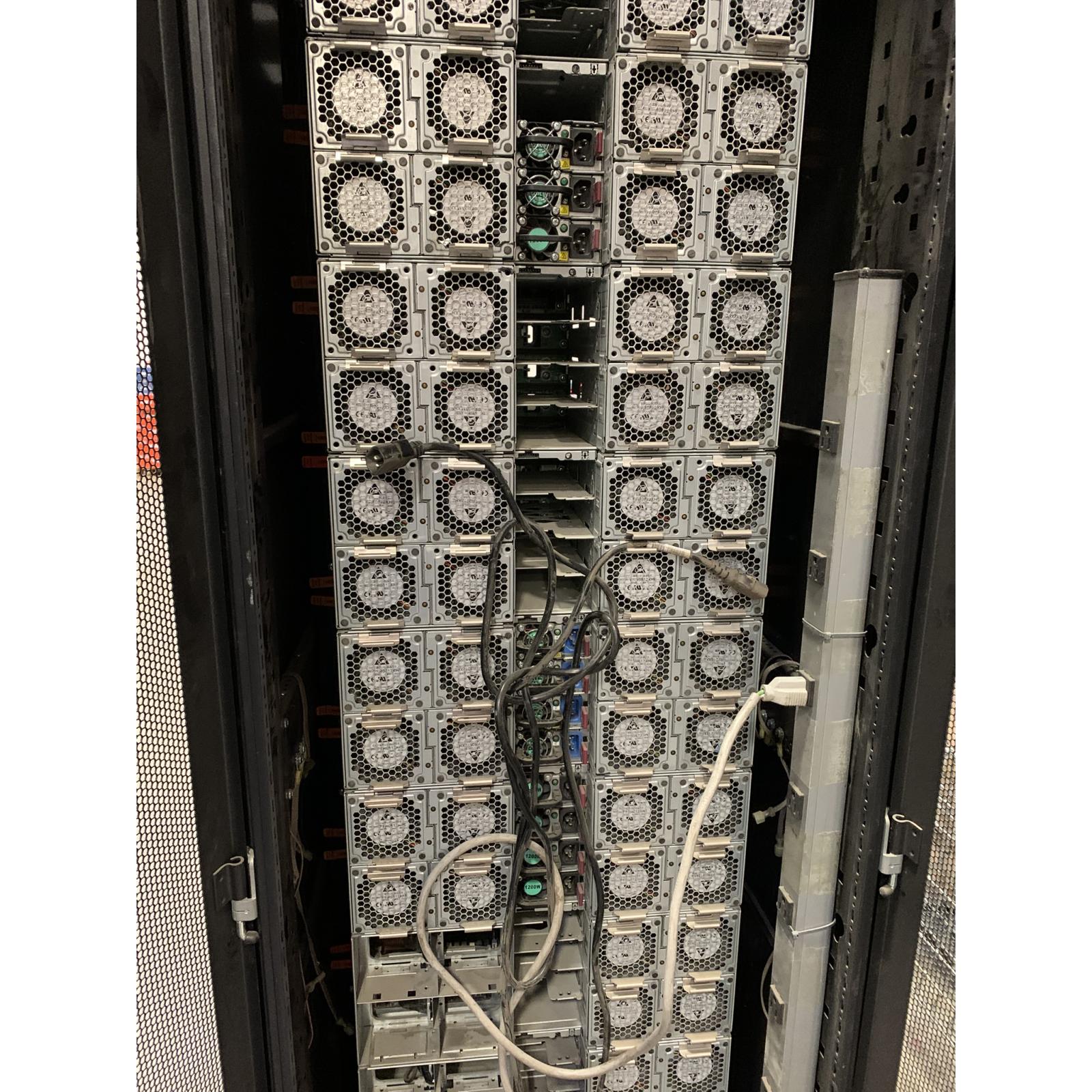 SERVER RACK AND INSTALLED EQUIPMENT AS PICTURED