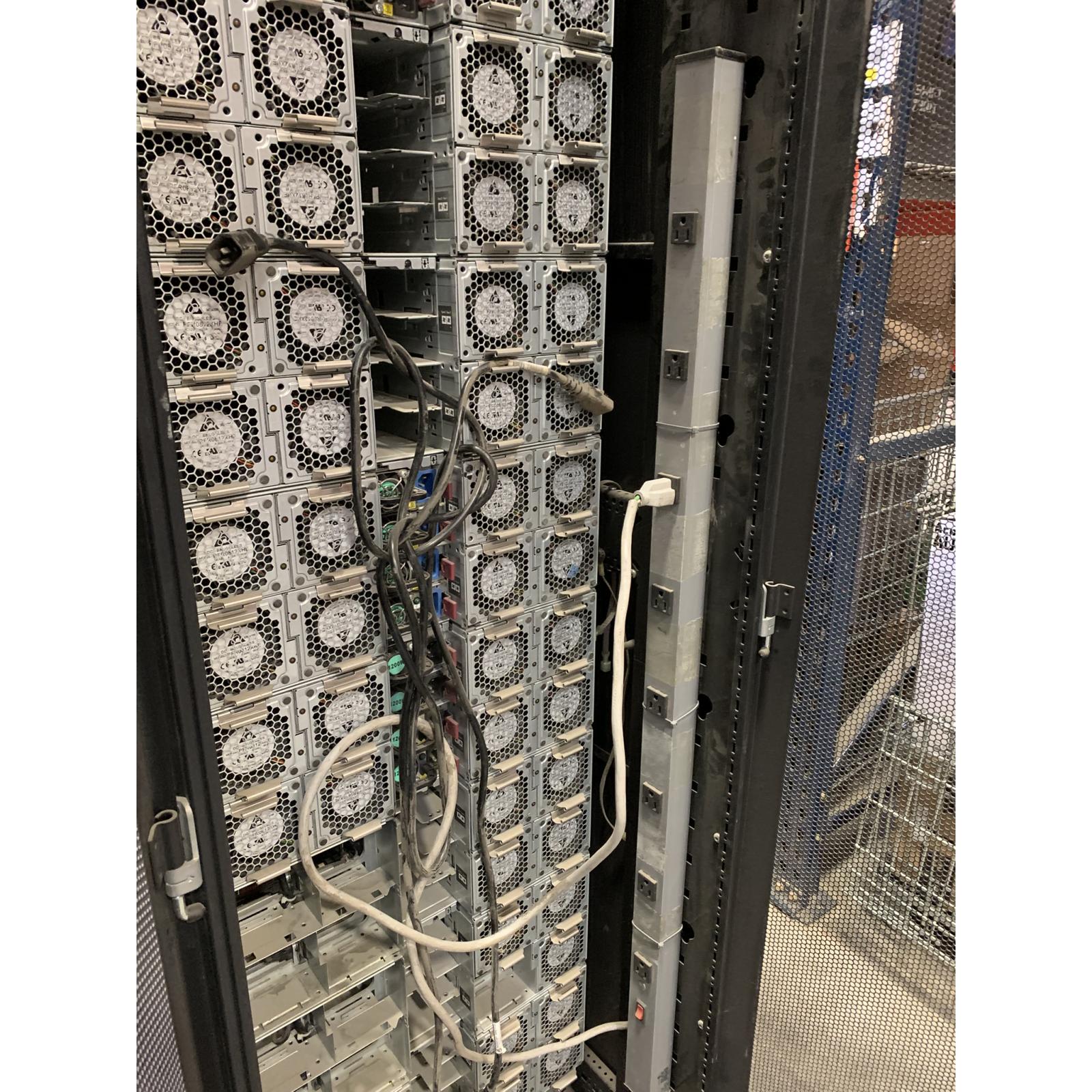 SERVER RACK AND INSTALLED EQUIPMENT AS PICTURED