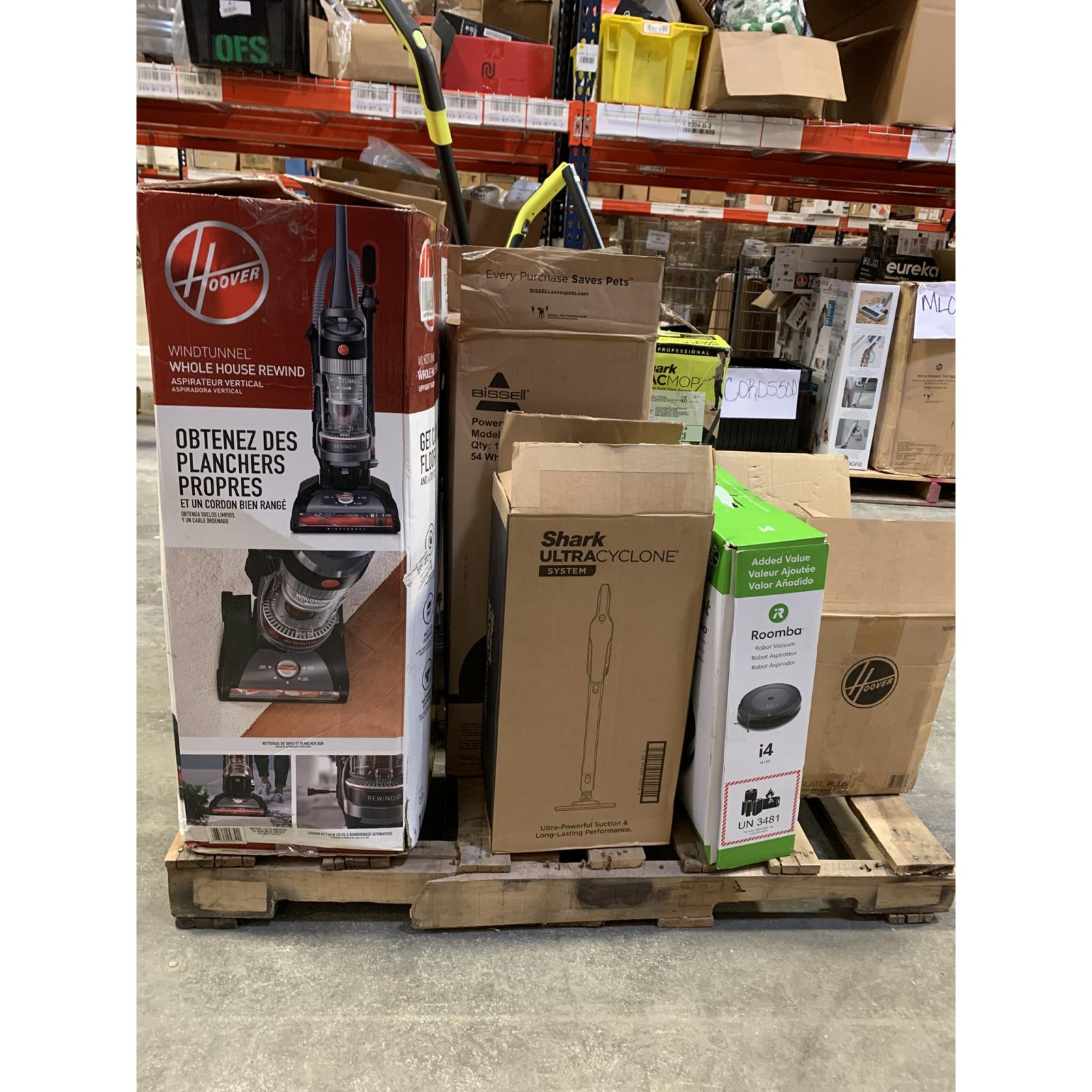 Lot of 13 - Mixed Home Goods – Vacuums, Robot Cleaners, Carpet Cleaners & Ice Maker (USED)