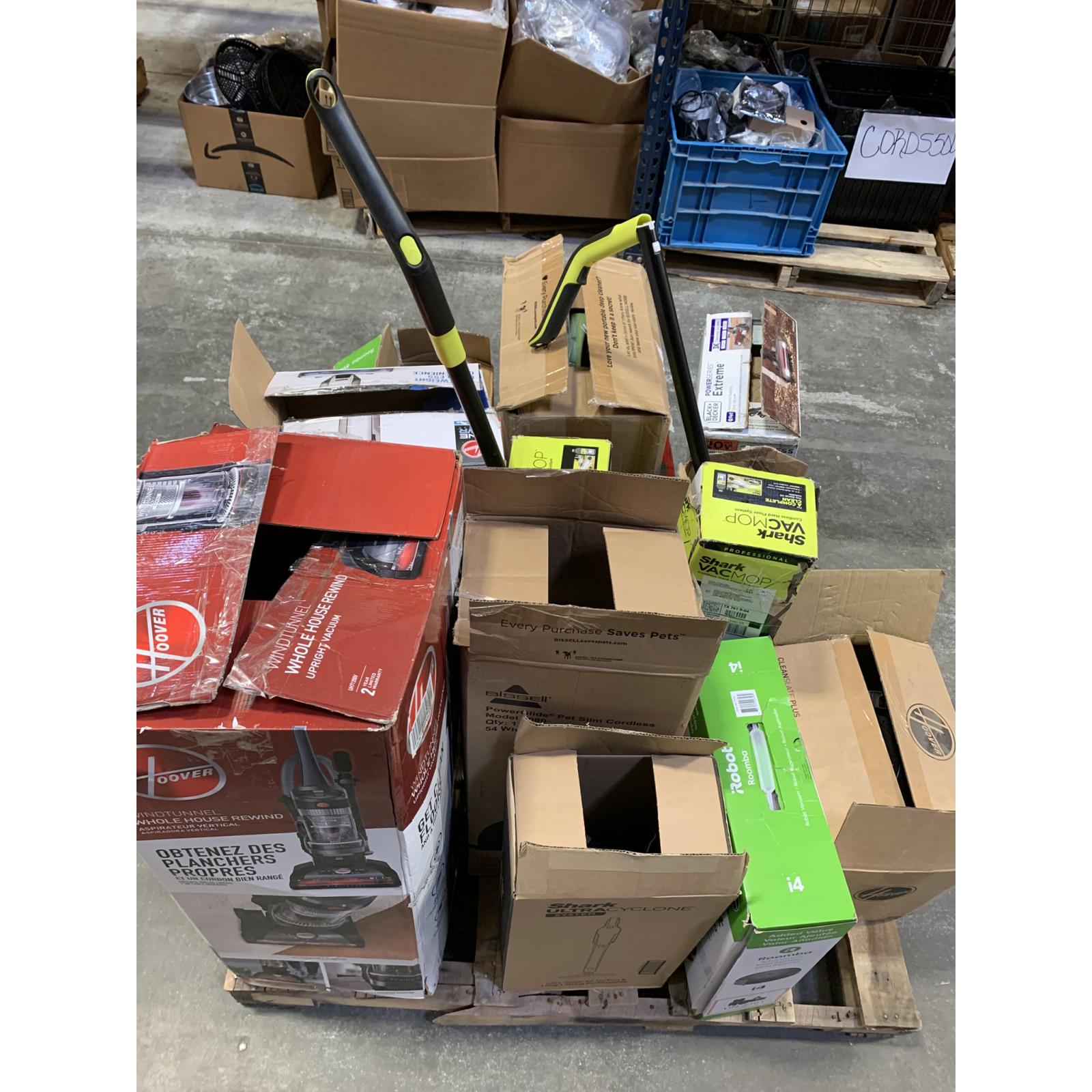 Lot of 13 - Mixed Home Goods – Vacuums, Robot Cleaners, Carpet Cleaners & Ice Maker (USED)