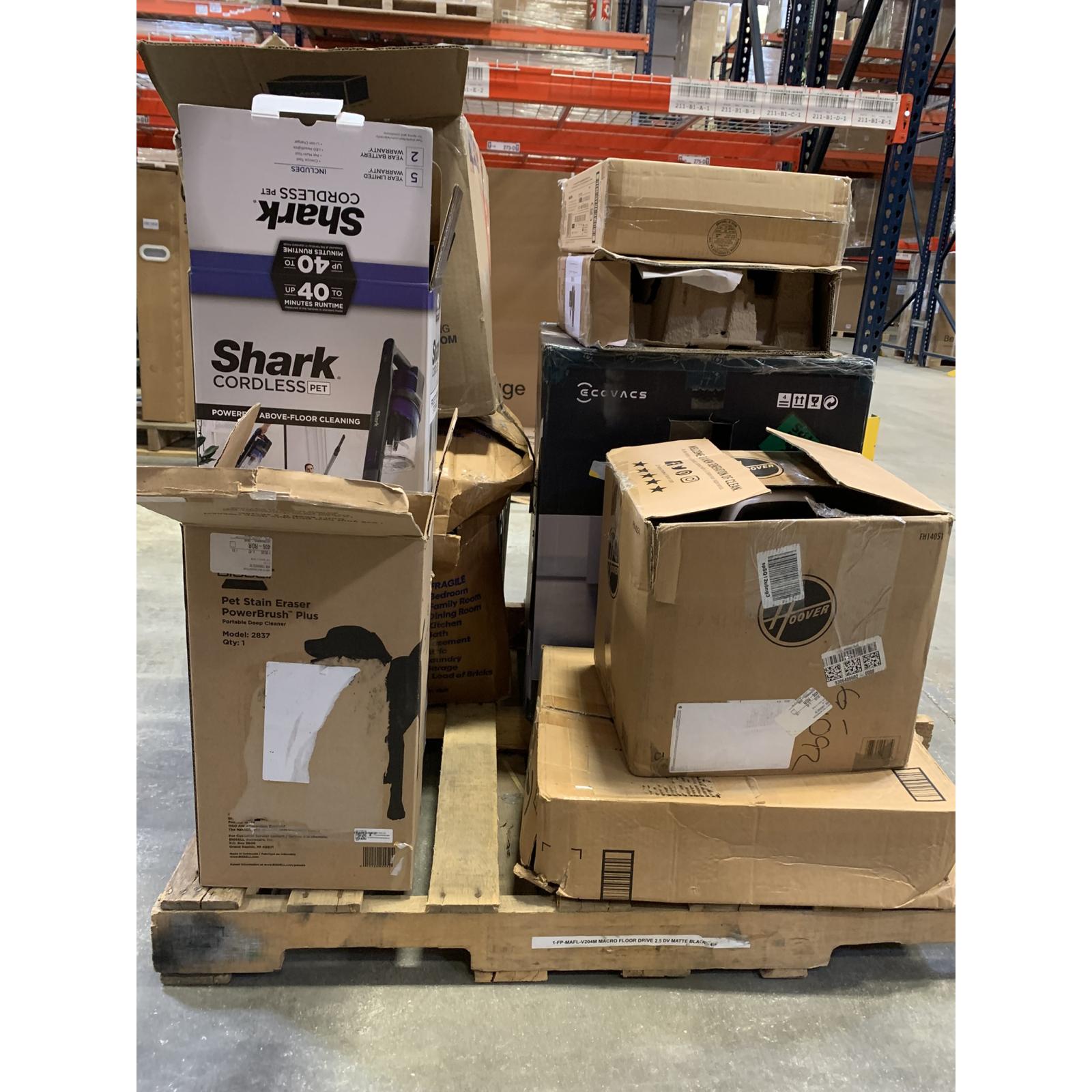 Lot of 9 - Mixed Home Cleaning Returns Lot – Robot Vacuums, Carpet Cleaners & Cordless Vacuums (USED)