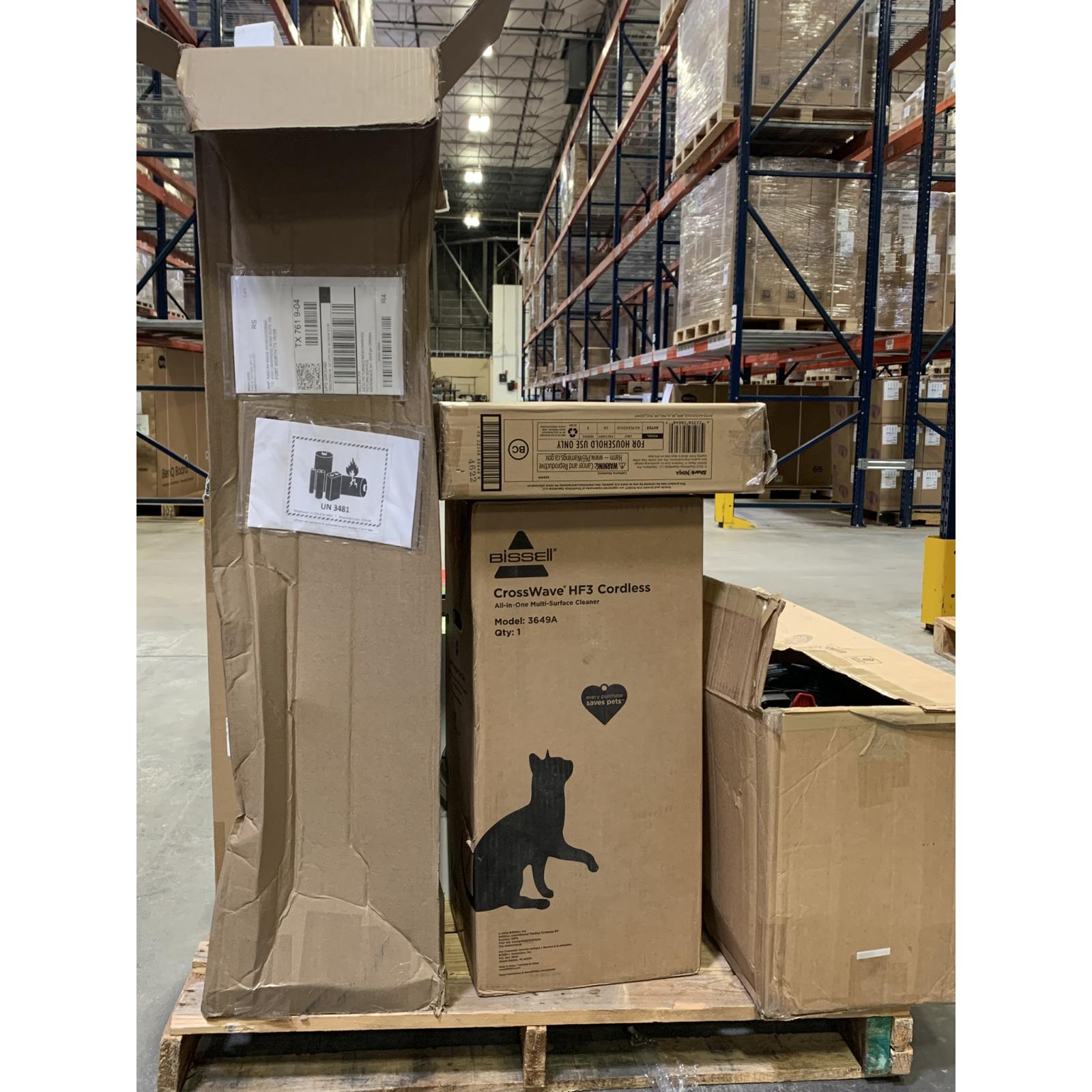 Mixed Home Goods Pallet – Shark, iRobot, BISSELL, Eureka, Frigidaire & More – Used