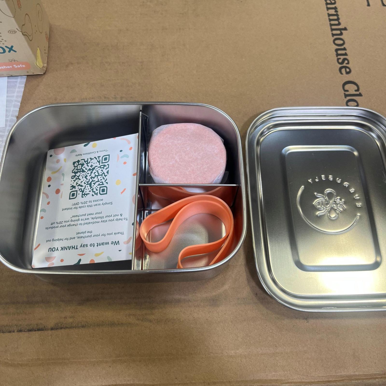 Lot of 25 - NEW Everusely Stainless Steel Bento Lunch Boxes w/ Sauce Containers - LOT MSRP $975