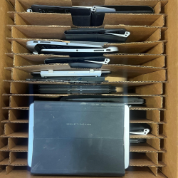Salvage Pallet – HP Laptop Parts, Screens, Keyboards, Cables, Label Printers – Mixed Lot