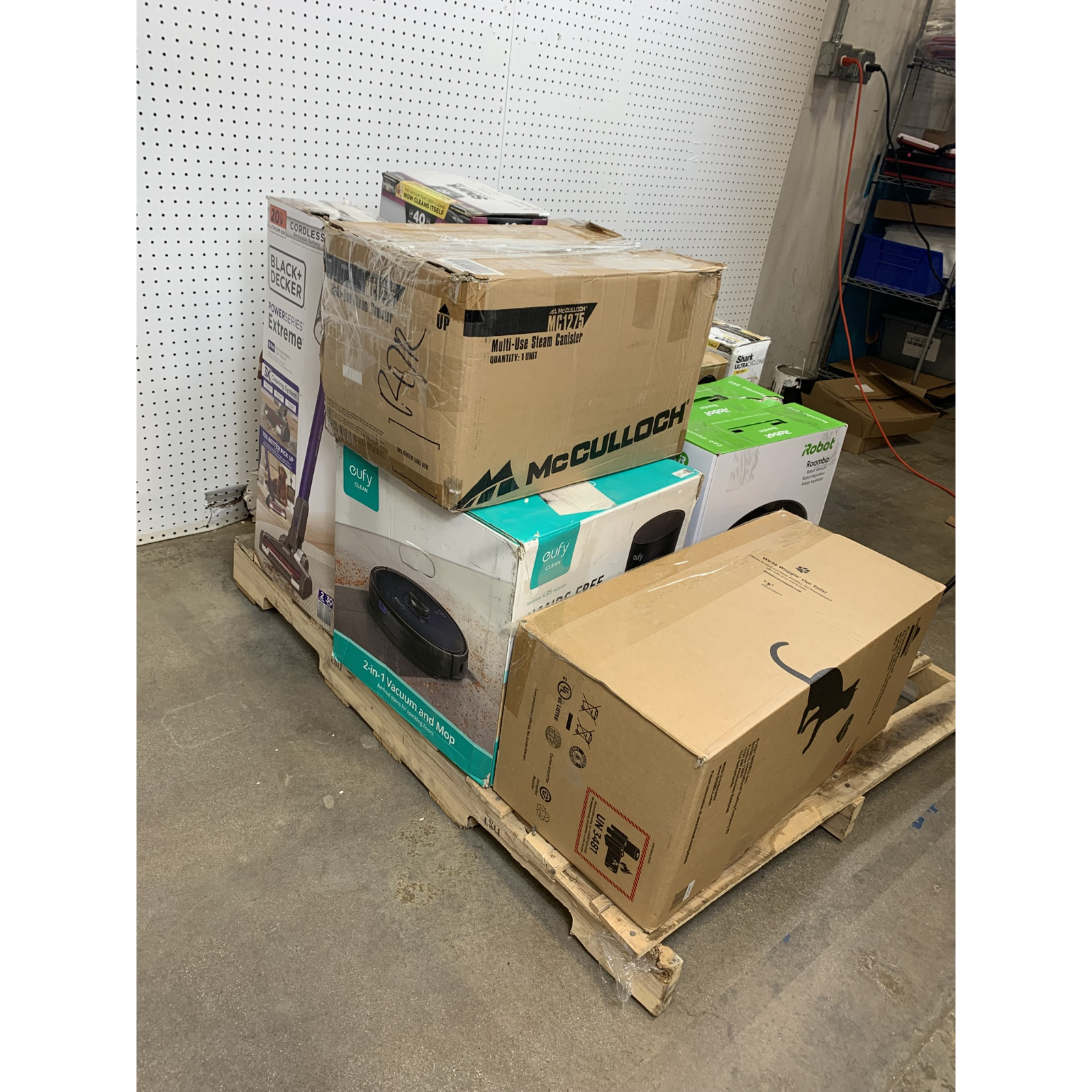 Used / Unprocessed Returns Pallet – iRobot, Shark, BISSELL & More Vacuum/Floor Care Products – $3,194 MSR
