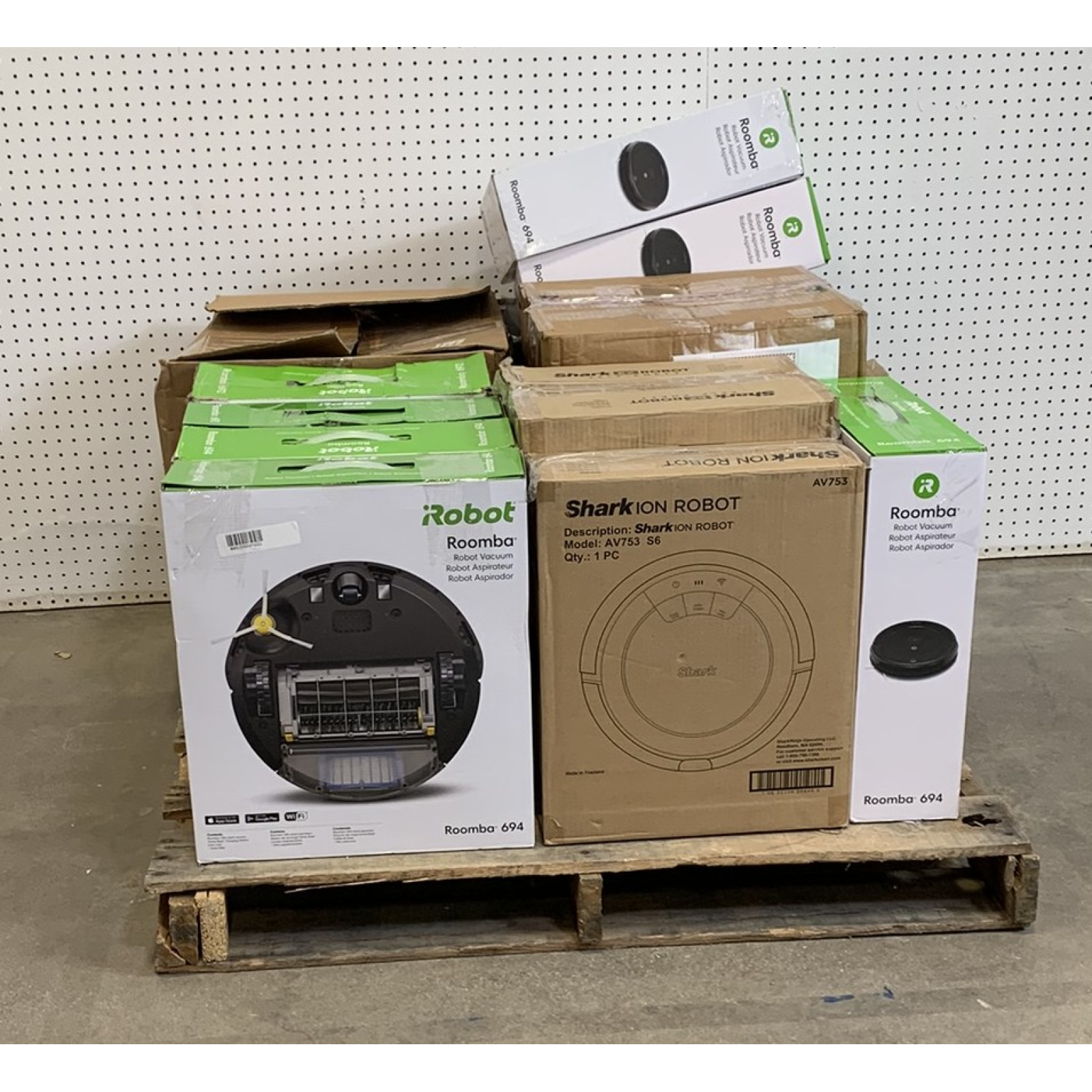 LOT OF 13 - Used Mixed Robot Vacuum Lot – Total LOT MSRP $4,614 – iRobot, Ecovacs & Shark