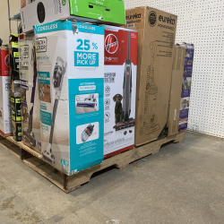 Used Mixed Vacuum & Home Goods Pallet– Total LOT MSRP $2,267  – Hoover, BLACK+DECKER, Eureka, iRobot & More