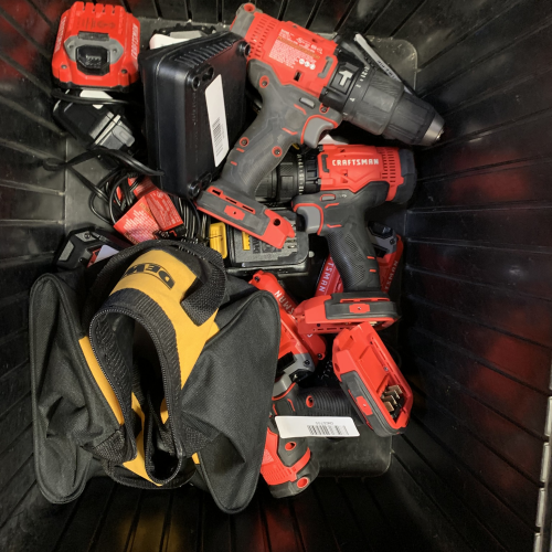 LOT OF 15 - Salvage / USED Mixed Power Tool & Battery Lot – DEWALT, CRAFTSMAN & MAN NUO - Total LOT MSRP $207.98