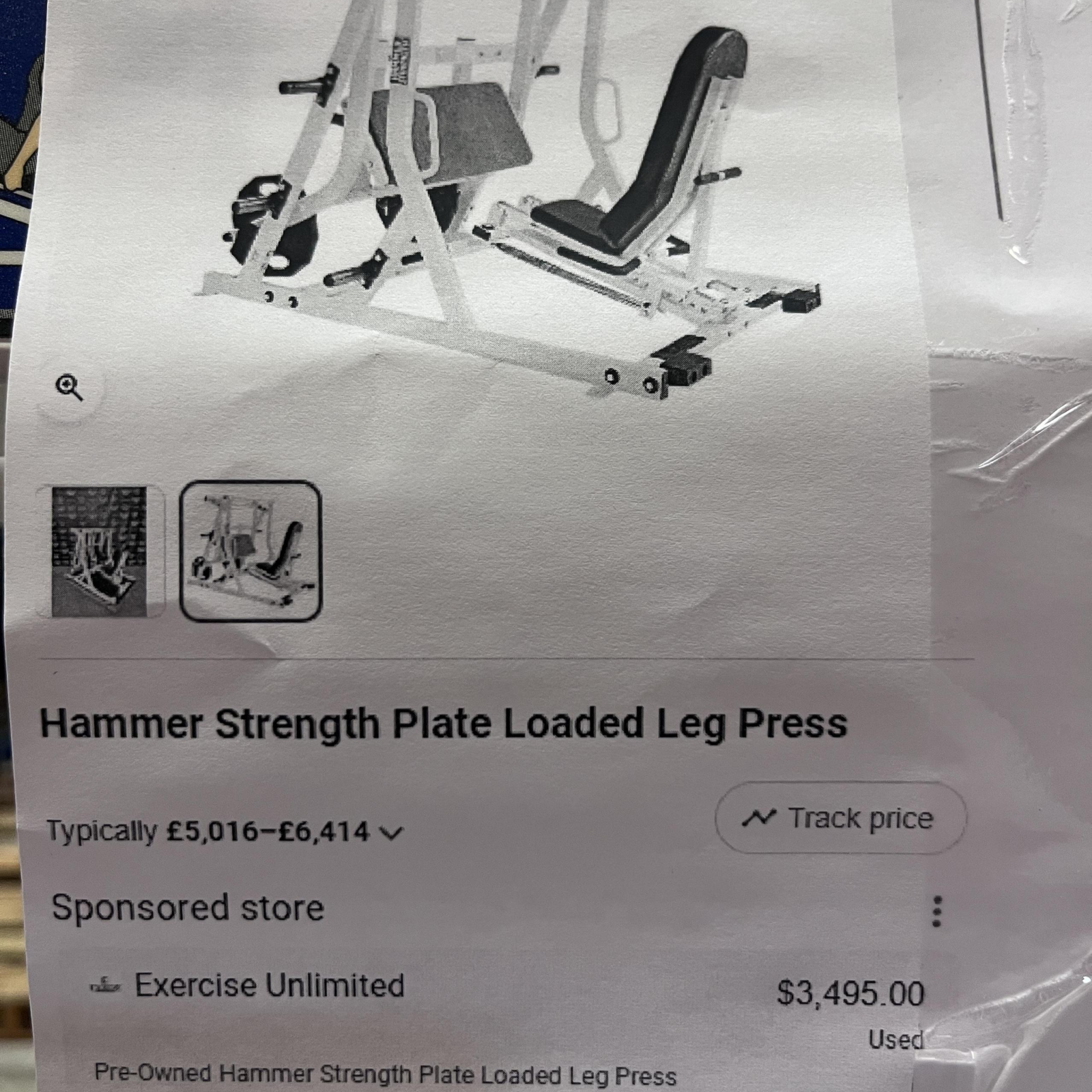 USED Hammer Strength Plate-Loaded Leg Press – Commercial Gym Equipment – Fully Functional