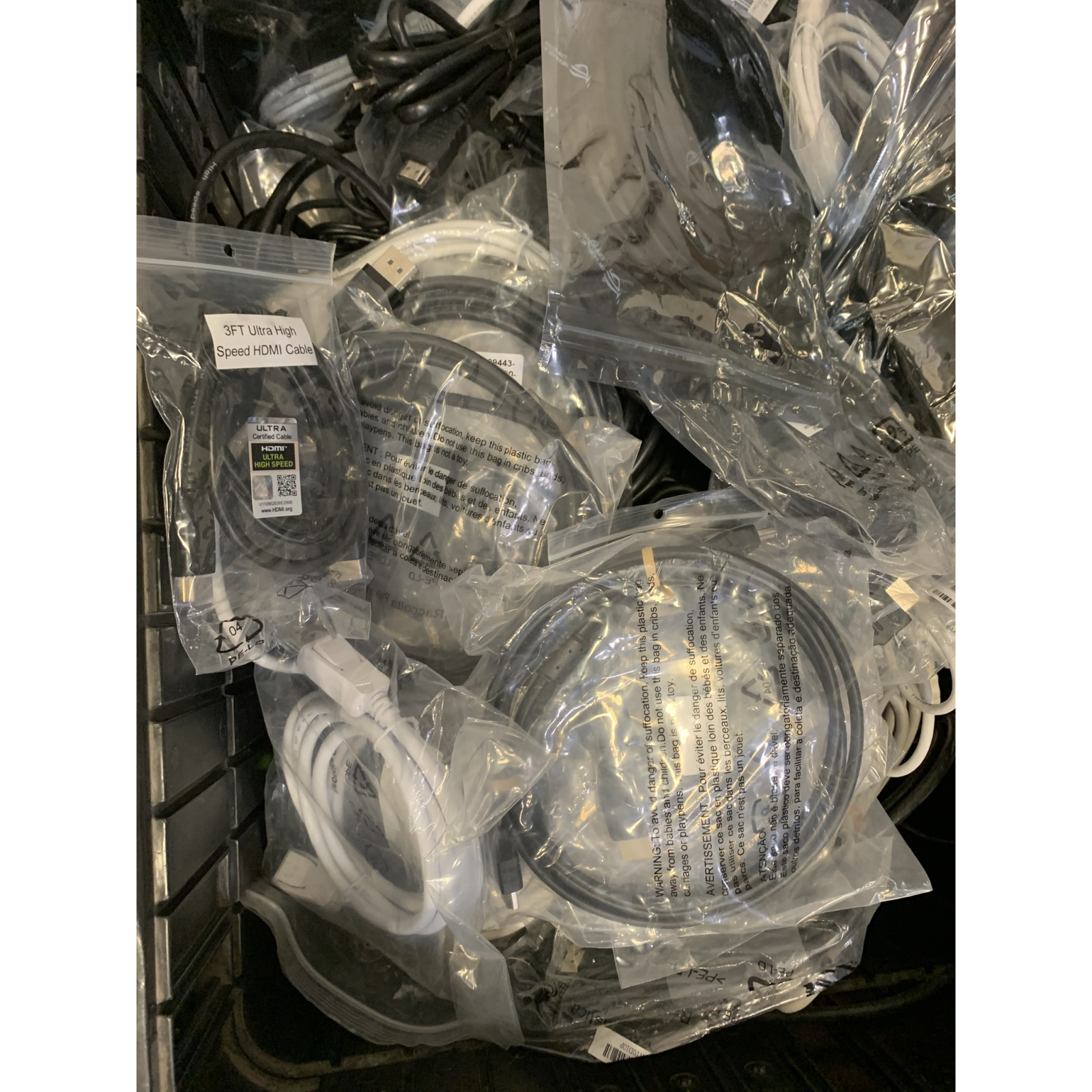 Bulk Pallet Mixed HDMI Cables & Computer Cords