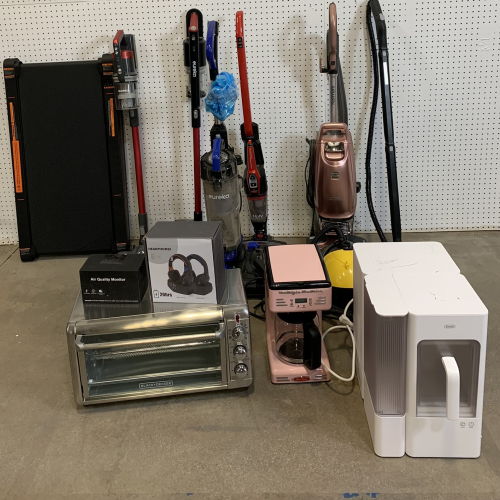 LOT OF 12 - Mixed Used AS-IS Returns Lot – Vacuums, Air Fryer Oven, Ice Maker, Steam Cleaner – $1,926 MSRP