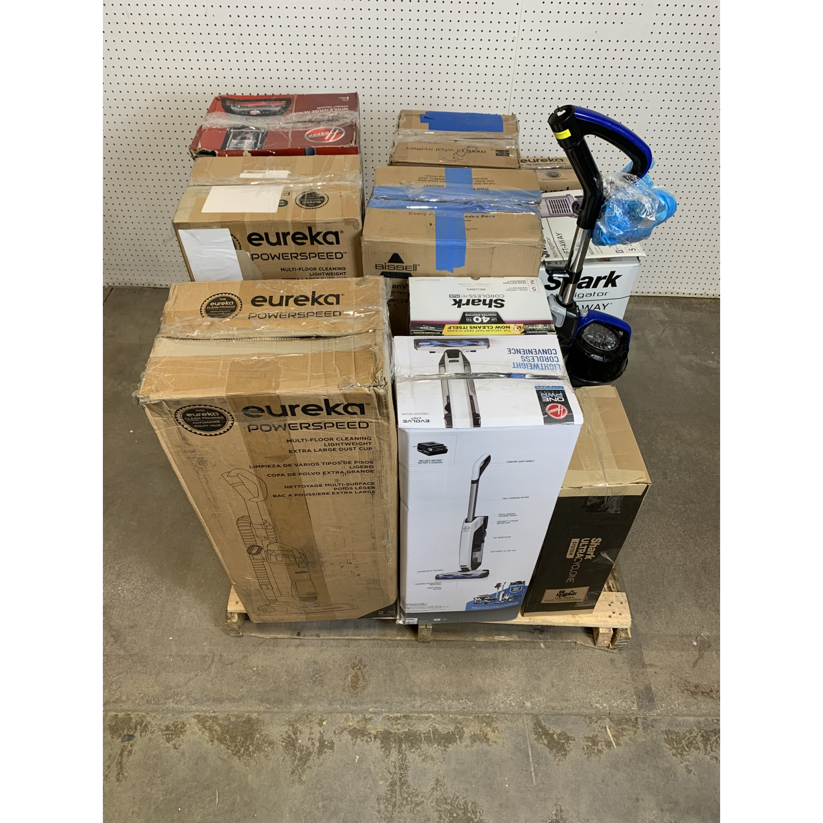 LOT OF 13 - Used Mixed Vacuum Lot – Total LOT MSRP $2,109.87 – Shark, Hoover, Eureka, Bissell & More