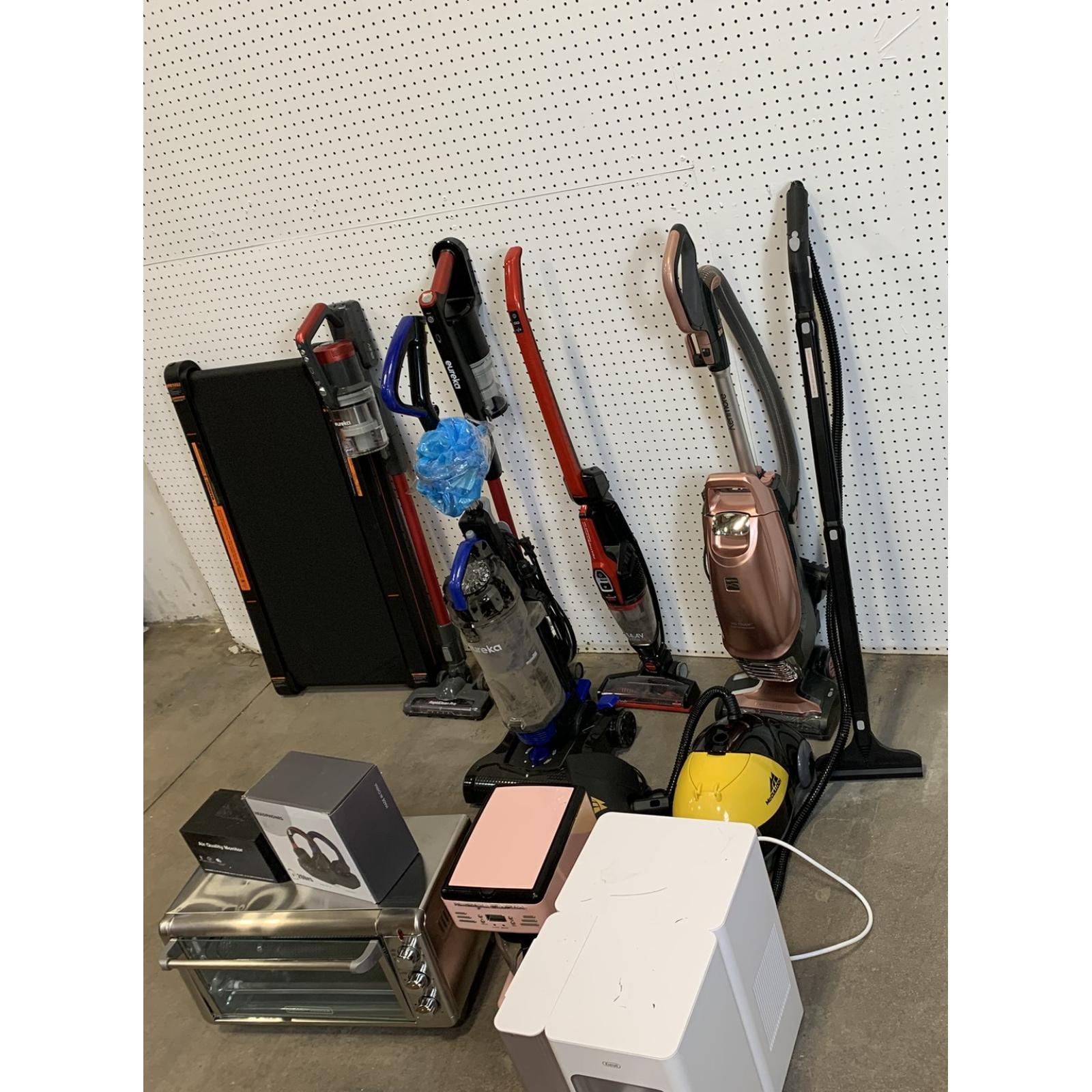 LOT OF 12 - Mixed Used AS-IS Returns Lot – Vacuums, Air Fryer Oven, Ice Maker, Steam Cleaner – $1,926 MSRP