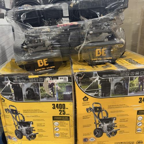 Pressure Washers 3400 PSI QTY 8 P/PALLET